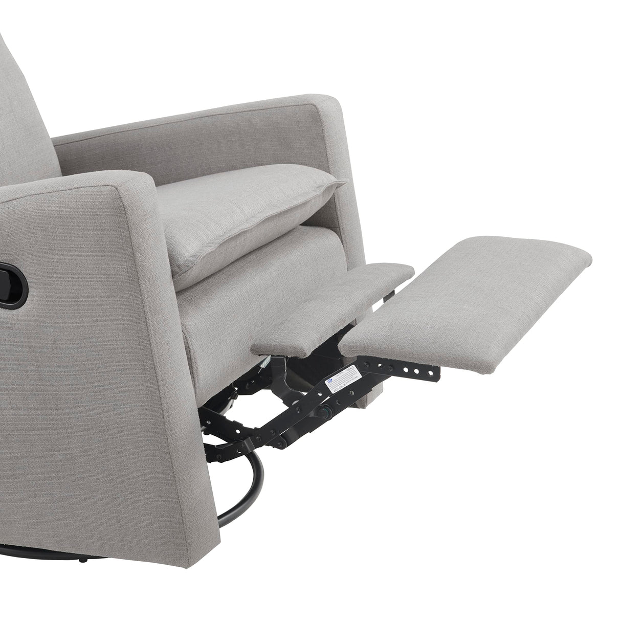 Oxford Baby Uptown Upholstered Swivel Glider and Recliner Nursery Chair, Gray Oxford Baby