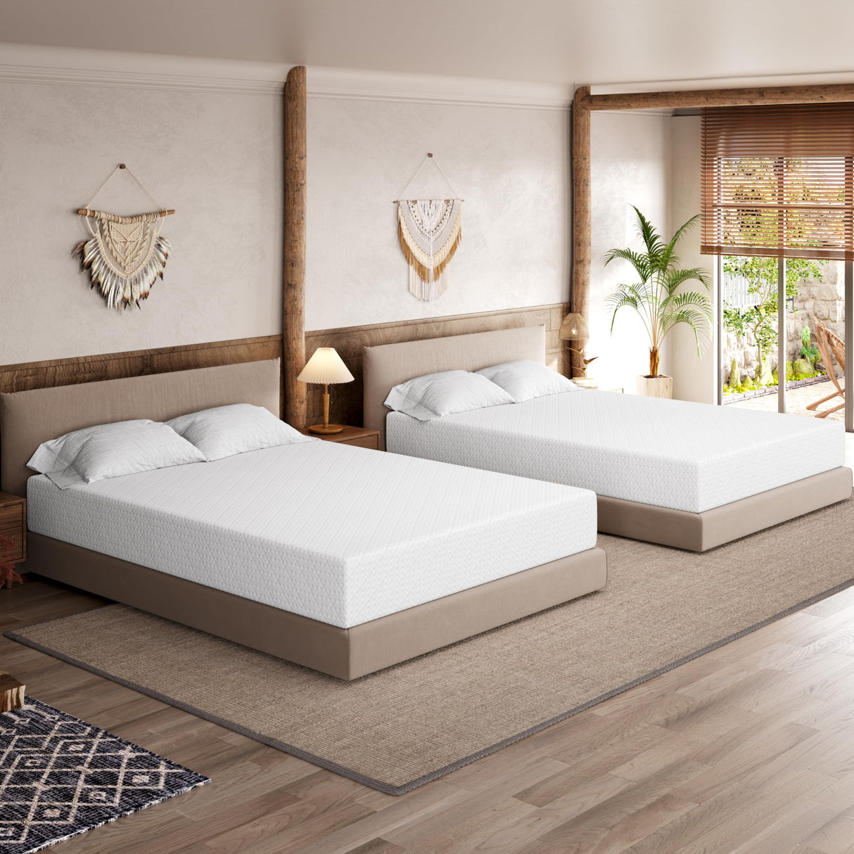 Yaheetech 10 Inch Queen Mattress 3 Foam Layer Cooling Gel Memory Foam Mattresses, Green Tea for Fresher Sleep, Queen Size Mattress in a Box, Medium Firm, CertiPUR-US Certified Yaheetech