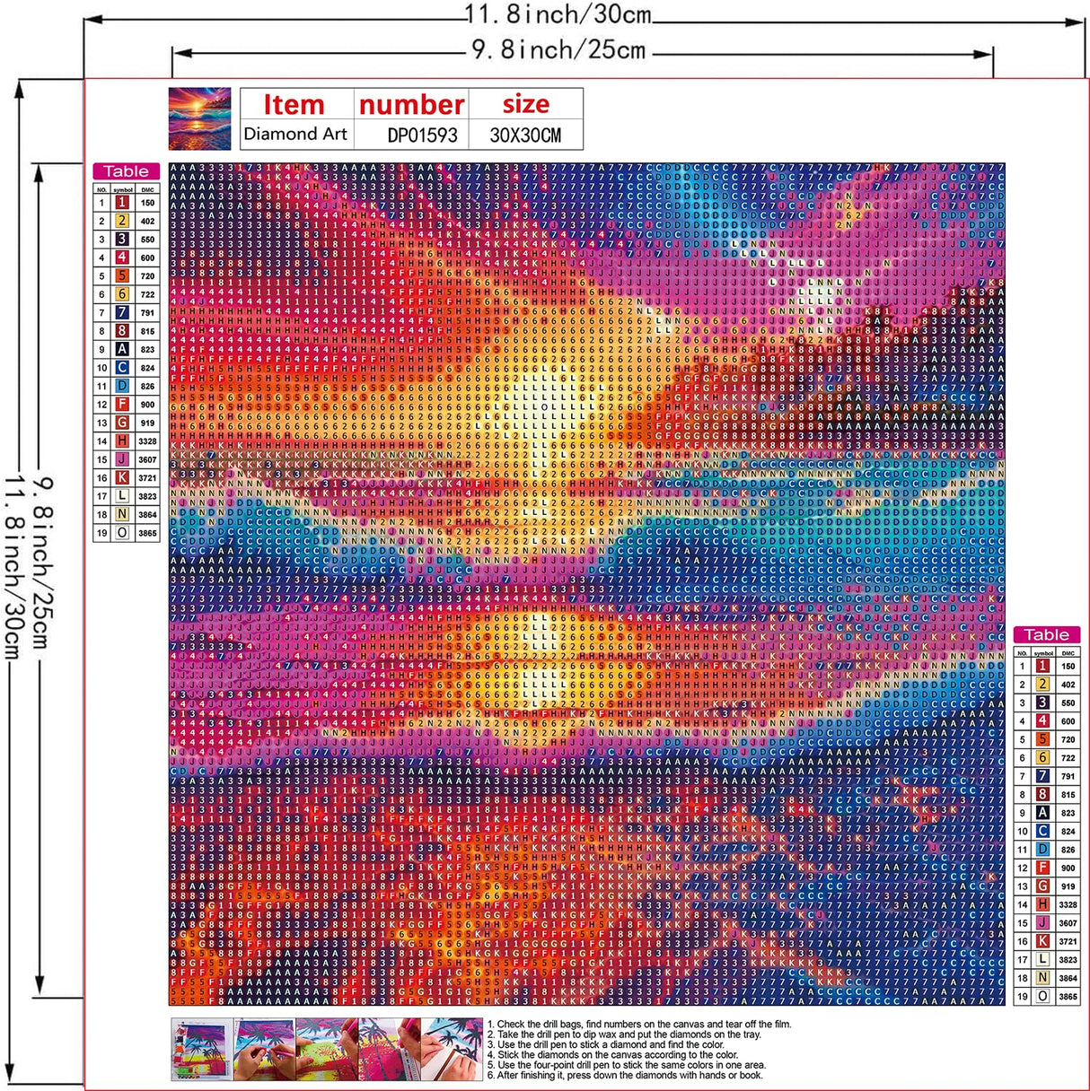 AIBOERL Sea Wave Diamond Art Kits for Adults,Landscape 5D Diamond Painting Kits for Adults Beginners,DIY Full Round Drill Diamond Dot Painting Gem Art Kits for Adult,Home Wall Decor 12x12Inch AIBOERL