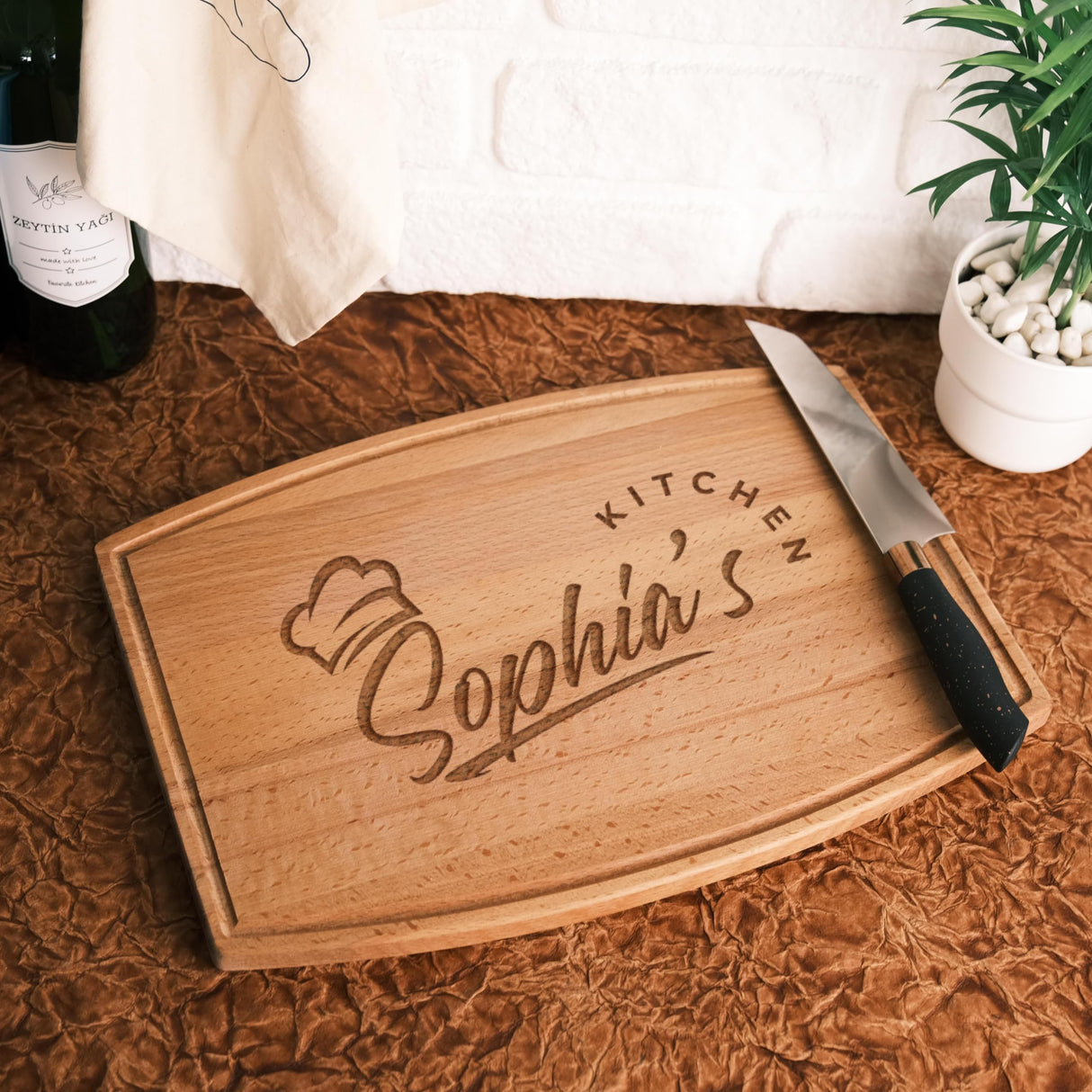 TRENDSHOPIC Personalized Cutting Board For Any Occasion, Bamboo and Mapple Wood Cutting Board for Kitchen, New Home Gift Ideas - Unique House Warming Presents, Perfect Anniversary Gifts for Women TRENDSHOPIC
