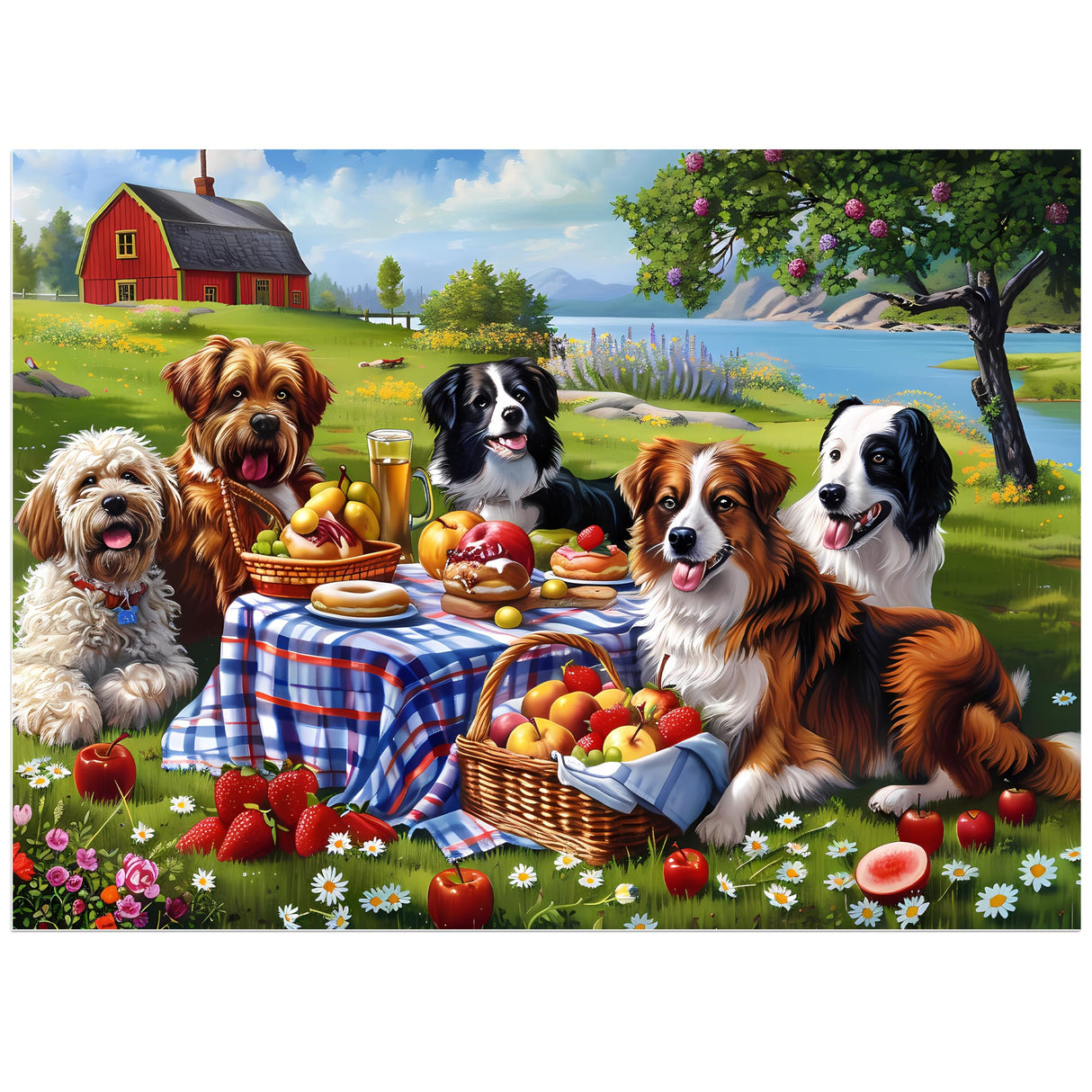 500 Pieces Puzzles for Adults–Dogs Jigsaw Puzzle for Adults Children Elderly–Recycled Paper Puzzle 500 Pieces–Challenging Family Activity Game Gift for Family Friends Men Women Seniors (21x15in) Jeacirio