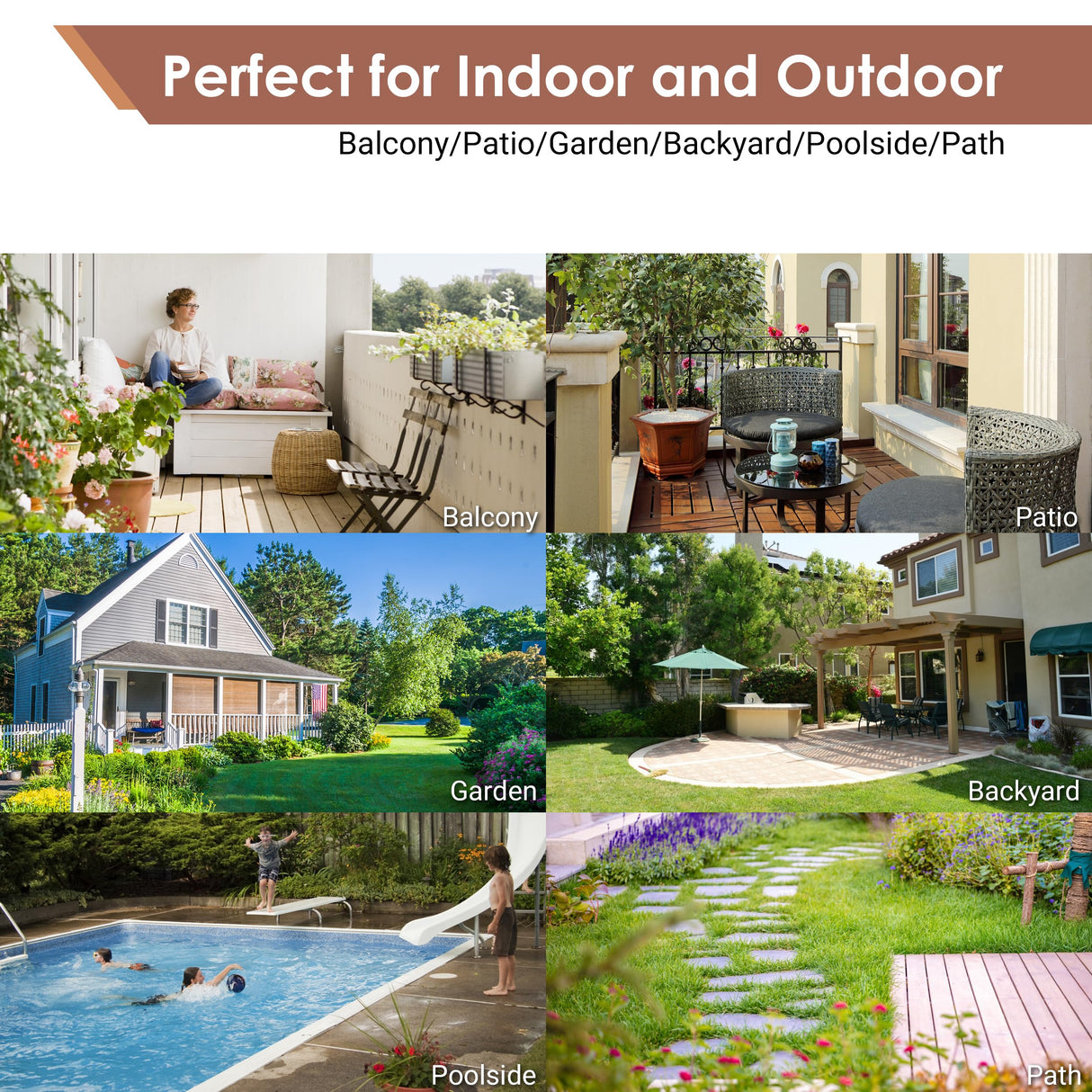 PrimeZone 54 PCS Solid Acacia Wood Interlocking Patio Deck Tiles - 12" x 12" Indoor Outdoor Waterproof Flooring Tiles for Balcony, Backyard, Garden & Poolside, All Weather Use, Natural Wood, Diagonal PrimeZone