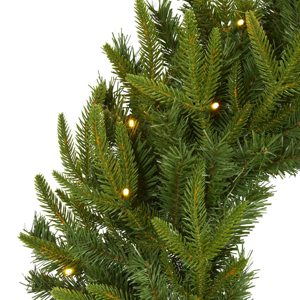 Nearly Natural 24in. Long Pine Artificial Christmas Wreath with 35 Clear LED Lights Nearly Natural