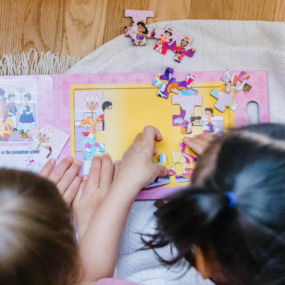 Melissa & Doug Take-Along Magnetic Jigsaw Puzzles Travel Toy Princesses (2 15-Piece Puzzles) Melissa & Doug