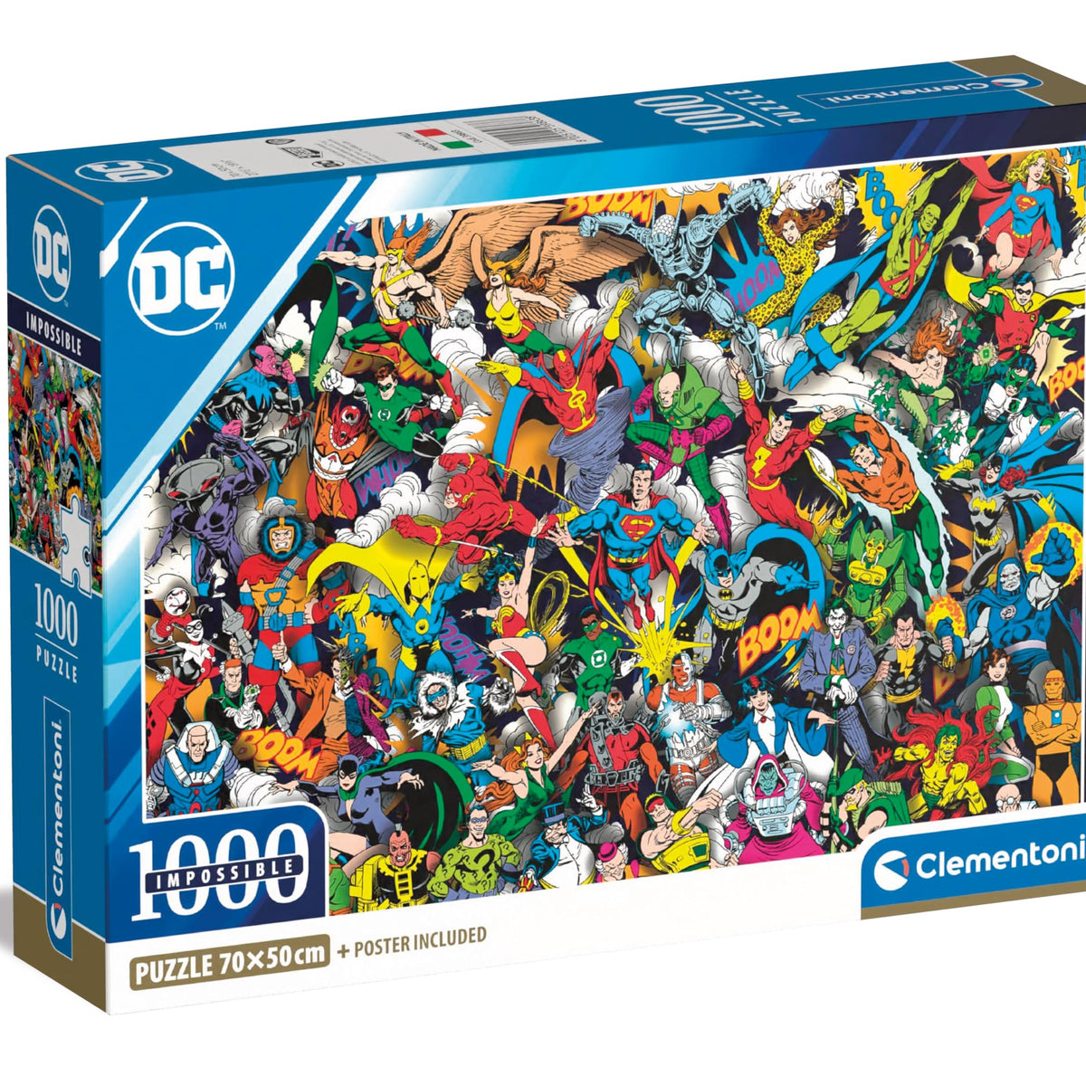 Clementoni - Impossible Puzzle - DC Comics Justice League - 1000 Piece ...