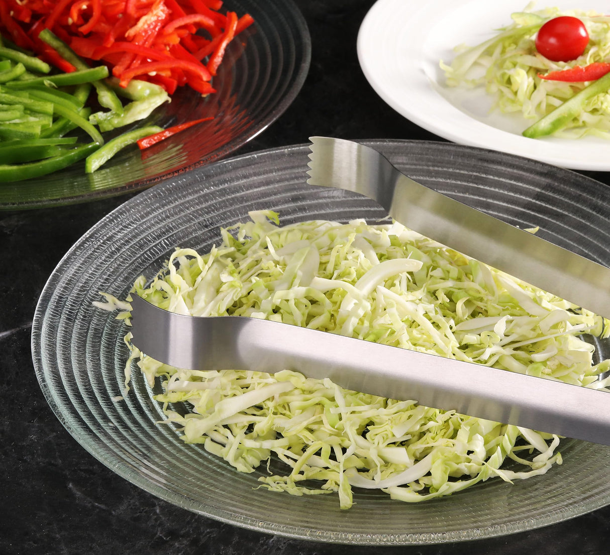 New Star Foodservice 42269 Restaurant-Grade Pom Tong, Stainless Steel, 6.5 inch, Set of 6, Silver New Star Foodservice