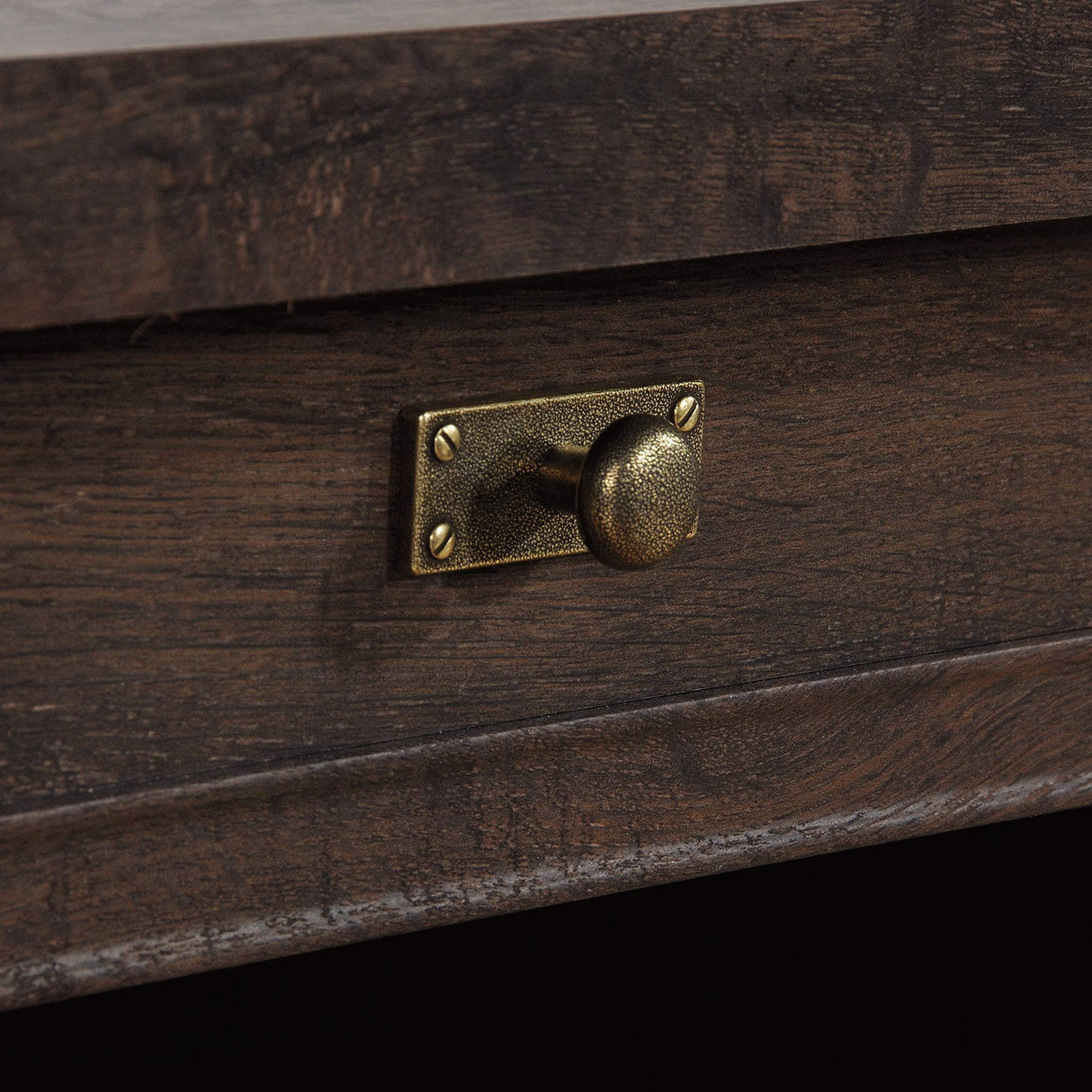 Sauder Costa Executive Desk, W 65.118 X D 29.528 X H 30.00, Coffee Oak finish Sauder