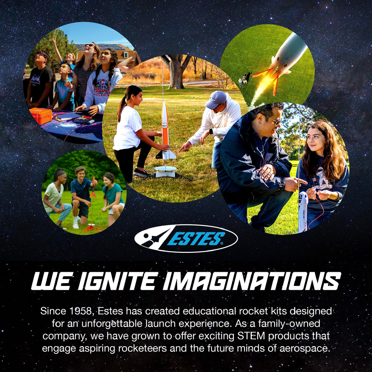 Estes 1754 Bulk Pack of 12 Wizard Rocket-Building Kits, Intermediate Flying-Rocket-Model Kits for Ages 10+, Classroom Science Experiments Estes