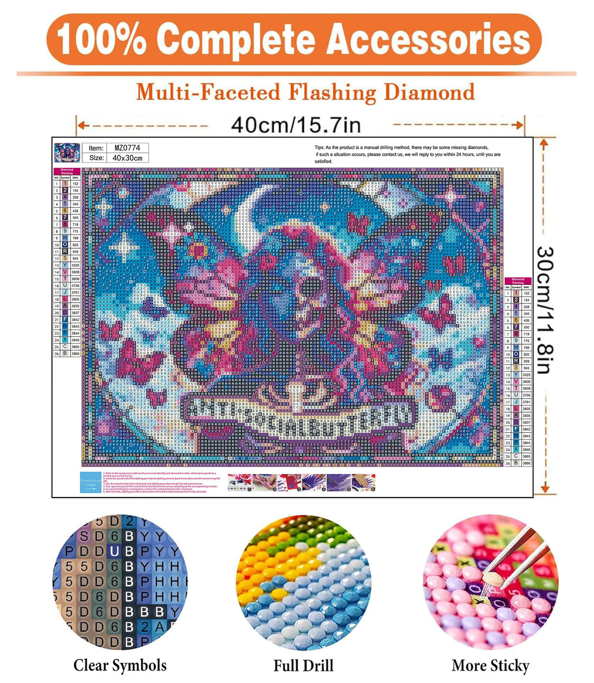 igoodom Diamond Art Kits for Adults, Sugar Skull Diamond Painting Kit, Full Drill Round Butterfly Diamond Art Kits, DIY Gem Art and Crafts for Home Wall Decor Gift 16x12inch igoodom