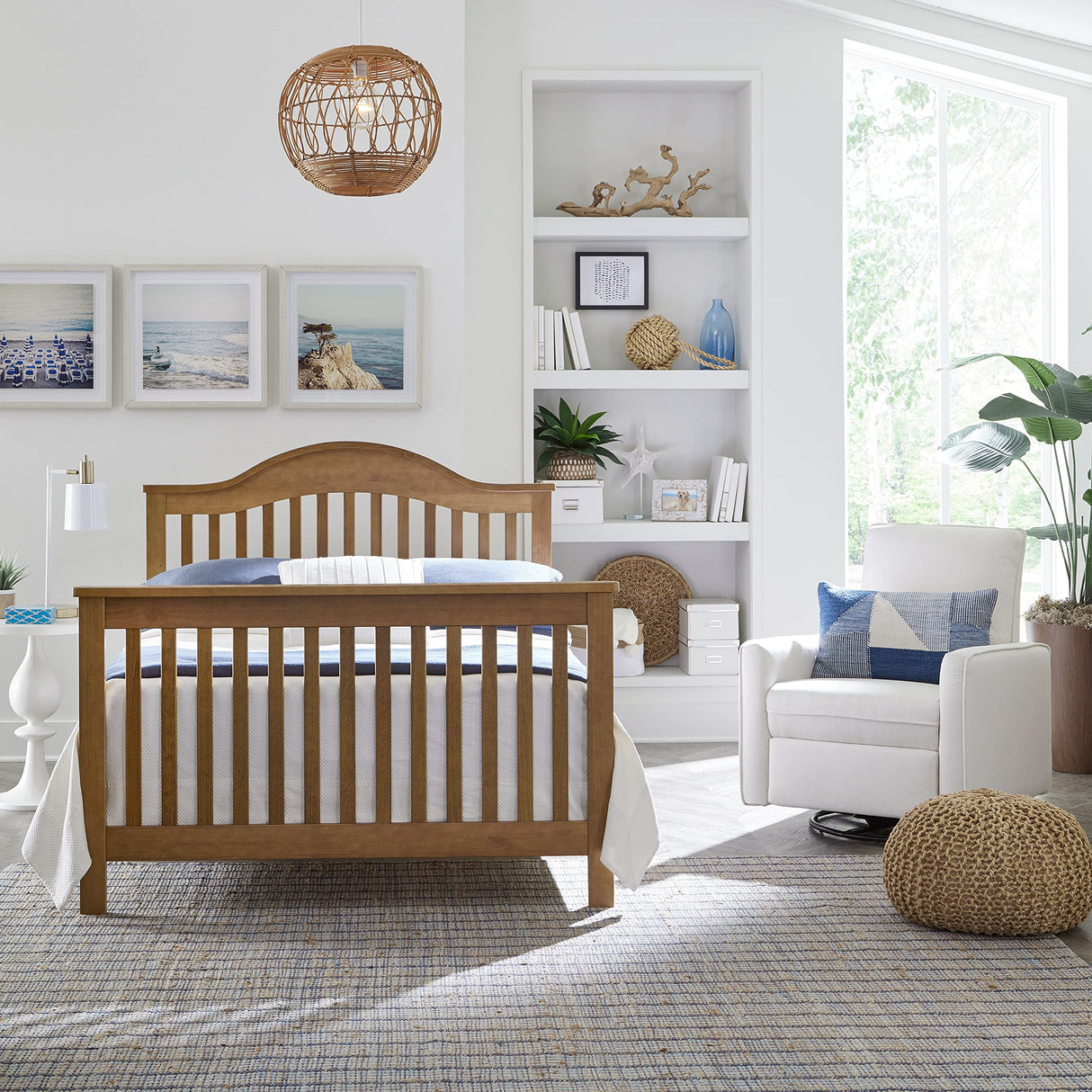 DaVinci Jayden 4-in-1 Convertible Crib in Chestnut, Greenguard Gold Certified DaVinci