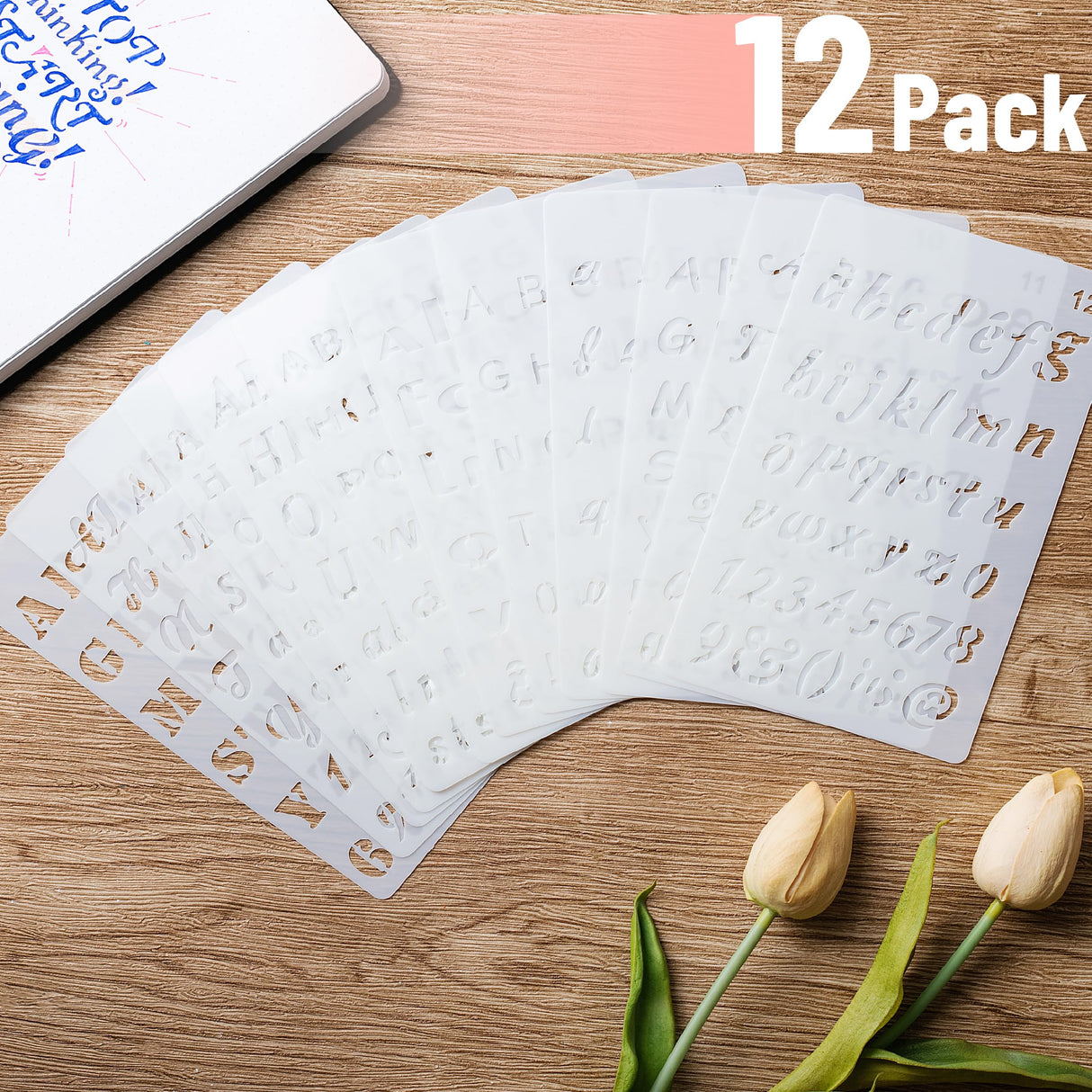 Mr. Pen- Letter Stencils, 12 Pack, 4 x 7 Inch, Alphabet Stencils Letters and Numbers, Letter Stencil, Lettering Alphabet Stencil Mr. Pen