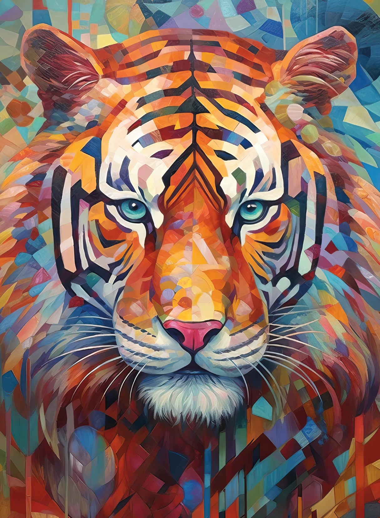 Ceaco – Tiger Colors - 300 Piece Jigsaw Space Saver Puzzle – Puzzles for Smaller Spaces and Surfaces Ceaco