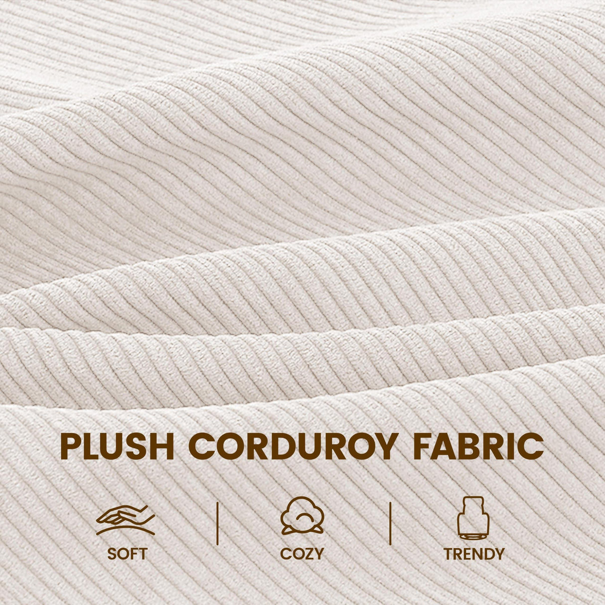 Yaheetech 360° Swivel Glider Chair for Nursery, Rocking Chair Nursing Chair with Side Pockets, Corduroy Glider for Living Room with High Back Beige Yaheetech