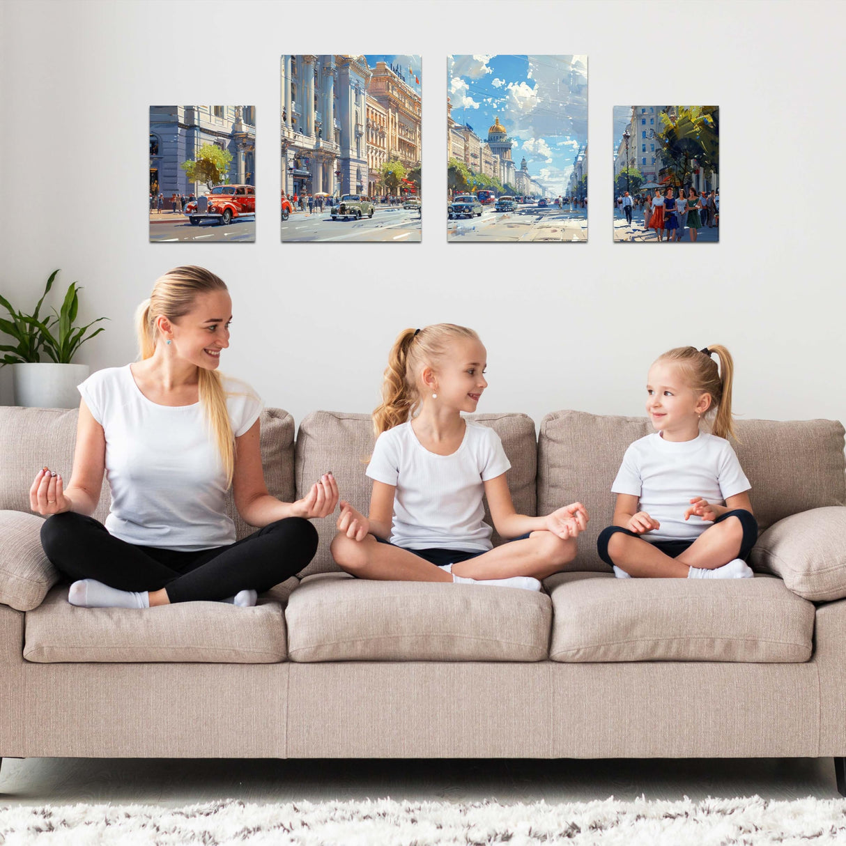 Halobios 4 Packs Blank Canvases for Painting with 8x10in,11x14in(2 of Each), Stretched Canvases for Acrylics, Oils & Other Painting Media, 100% Cotton, 5/8 Inch Profile of Super Value Canvas Pack Halobios