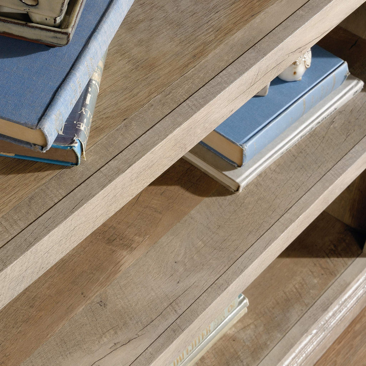 Sauder Lintel Oak 3-Shelf Bookcase with Adjustable Storage Sauder