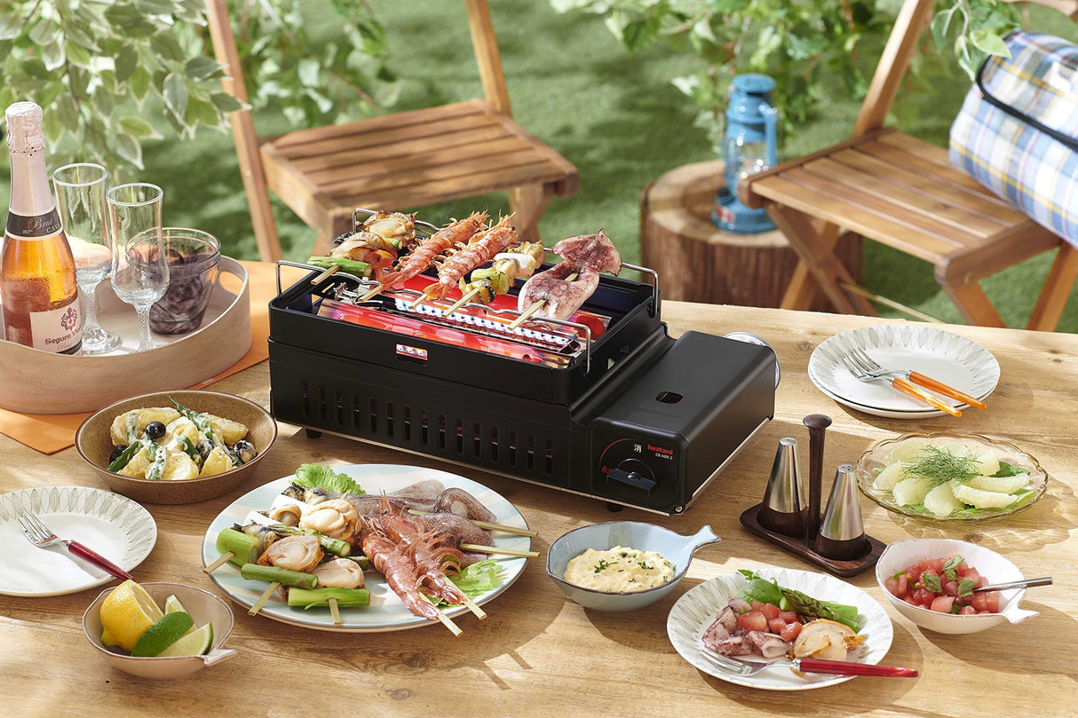Iwatani Portable Gas Grill BBQ Stove ABURIYA2 CB-ABR-2, Black Iwatani