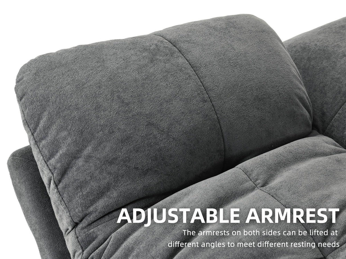 DWVO Multifunctional Futon Sofa Bed, Convertible Sleeper Sofa, 70" Folding Futon Set for Living Room Home Office Aprtment, Modern Folding Couch with Adjustable Backrest & Armrests, Grey DWVO