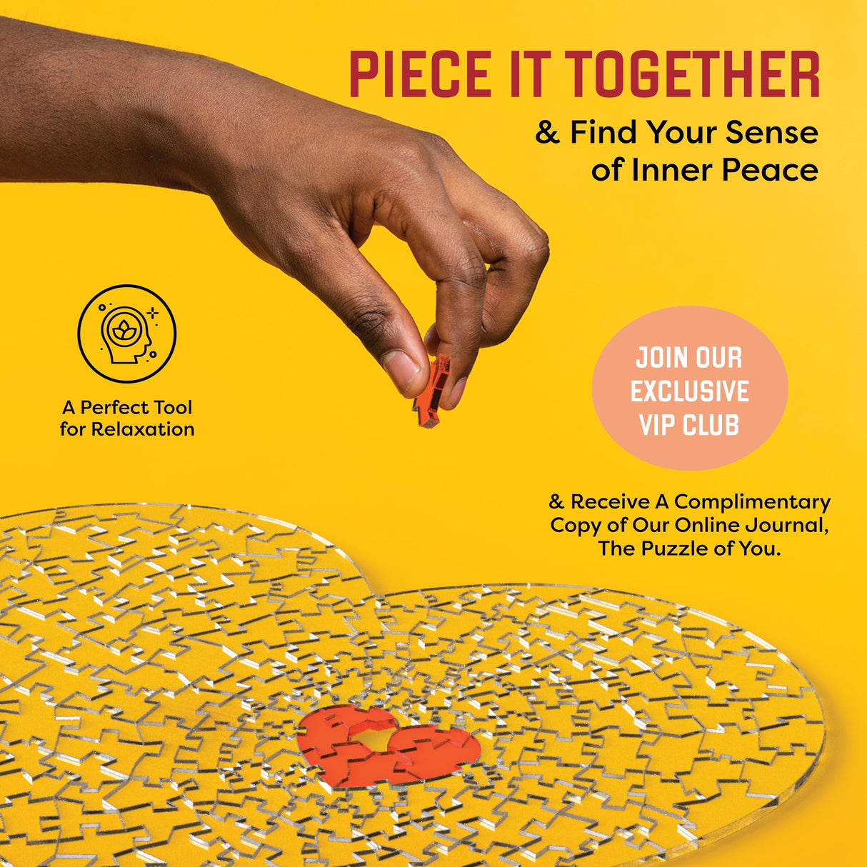 The Heartbreak Puzzle Crystal Clear Acrylic Puzzle (220 Pieces) | Impossible Puzzle for Adults Having Laser Cut Puzzle Pieces - Perfect DIY Gift for Your Family & Friends Gifts for him Gifts for Her The HEARTBREAK PUZZLE