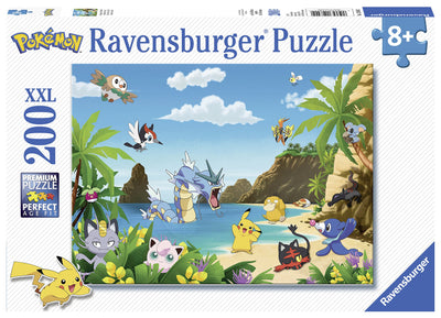 Ravensburger - Children's Puzzle - XXL 200 Piece Puzzle - Catch Them All! / Pokémon - Ages 8 and up Puzzle - Thick and Durable Cardboard - Video Game - 12840