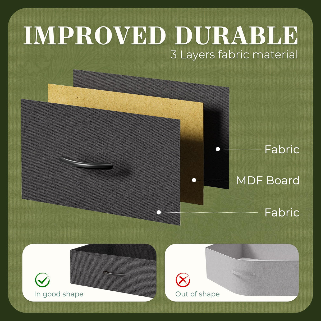 Huuger 70 Inch Black Dresser for Bedroom, TV Stand for 65, 75, 80 Inch TV, 12 Fabric Drawer Long Dresser, Wide Chest of Drawer, Storage Units for Living Room Huuger