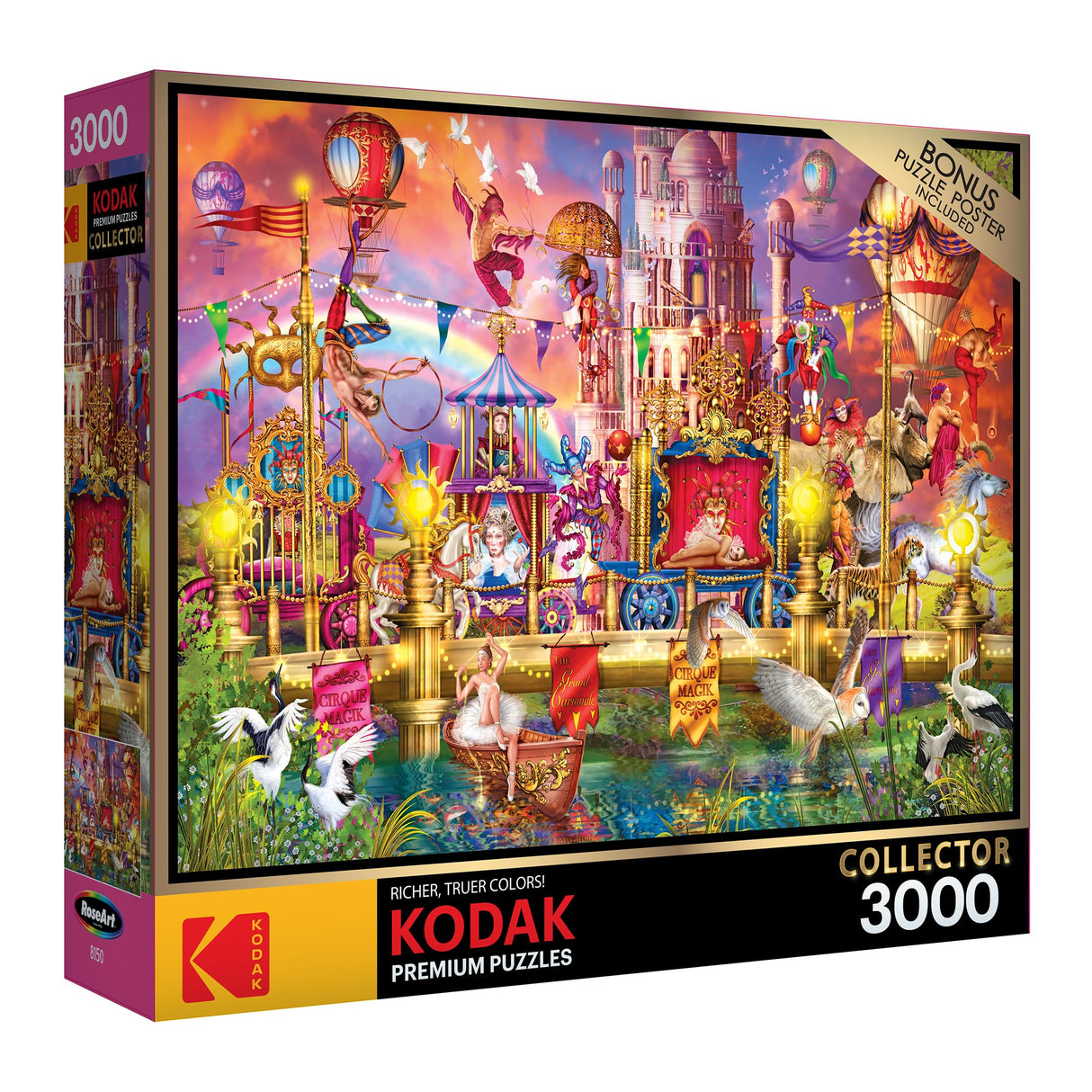 RoseArt - Kodak Premium - Magic Circus Parade - 3000 Piece Jigsaw Puzzle for Adults RoseArt