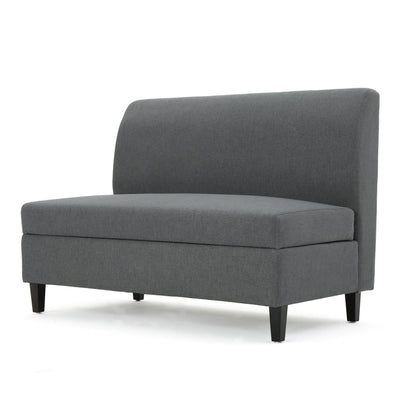 GDFStudio Christopher Knight Home Tovah Fabric Storage Loveseat, Charcoal