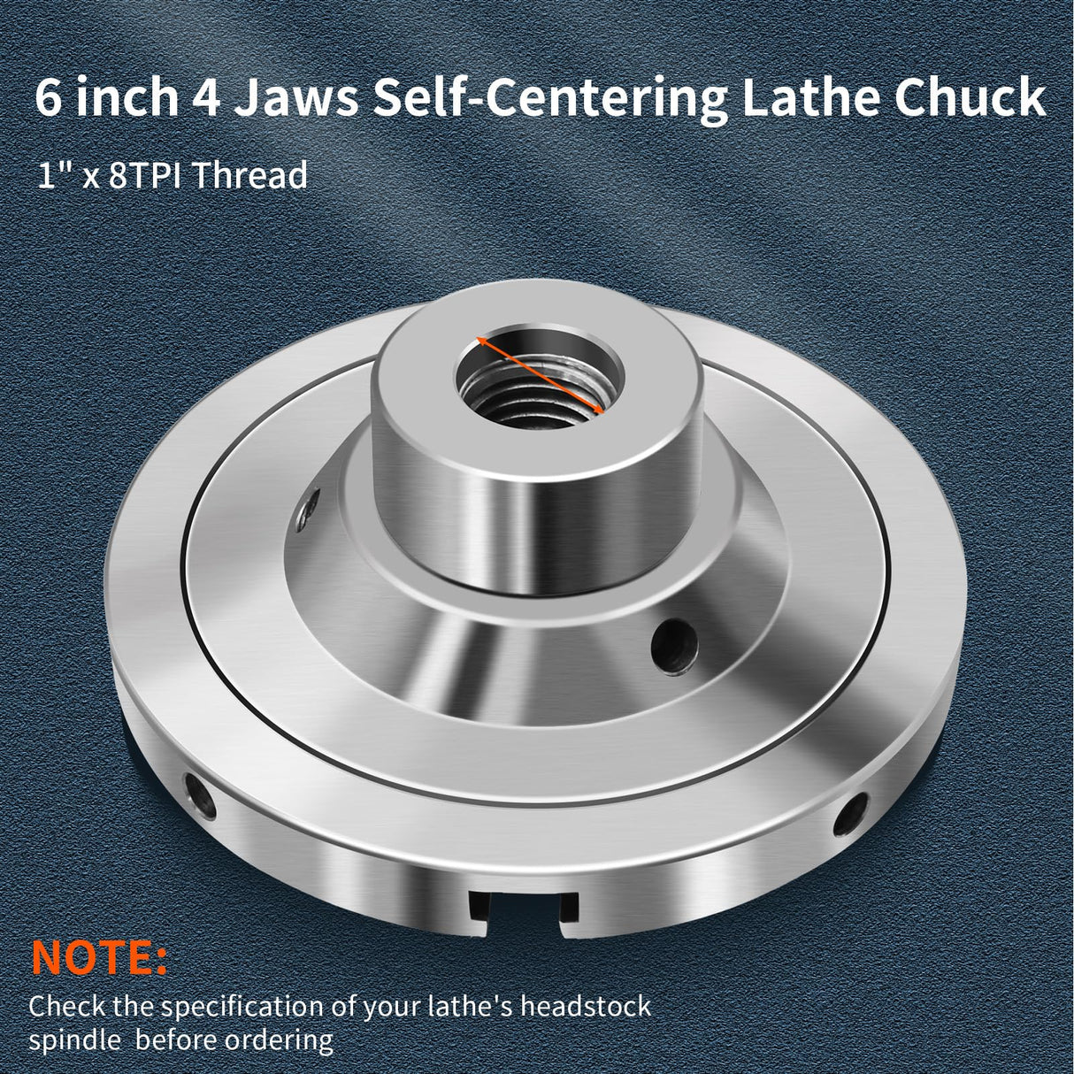 Wood Lathe Chuck 6 inch 4 Jaws Self-Centering Lathe Chucks Thread 1 x 8TPI Lathe Chuck,4 Jaw Chuck for Wood Lathe HAowosi
