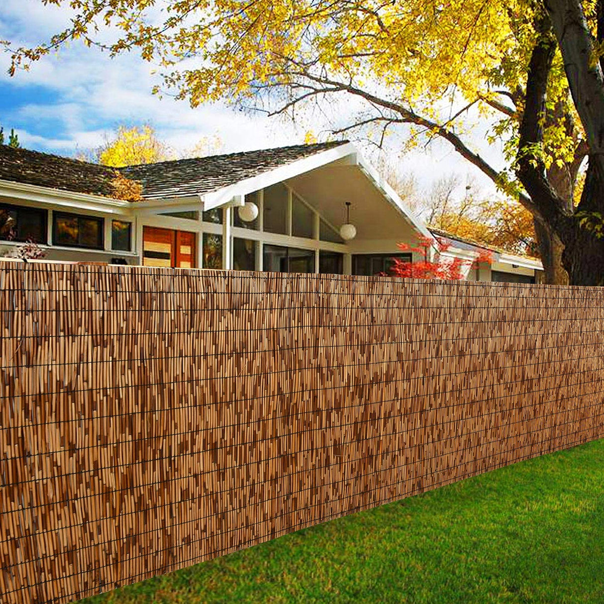 DearHouse Natural Reed Fencing, Eco-Friendly Reed Fence, 3.3 feet High x 13.3 feet Long, Reed Screen for Garden, Privacy DearHouse