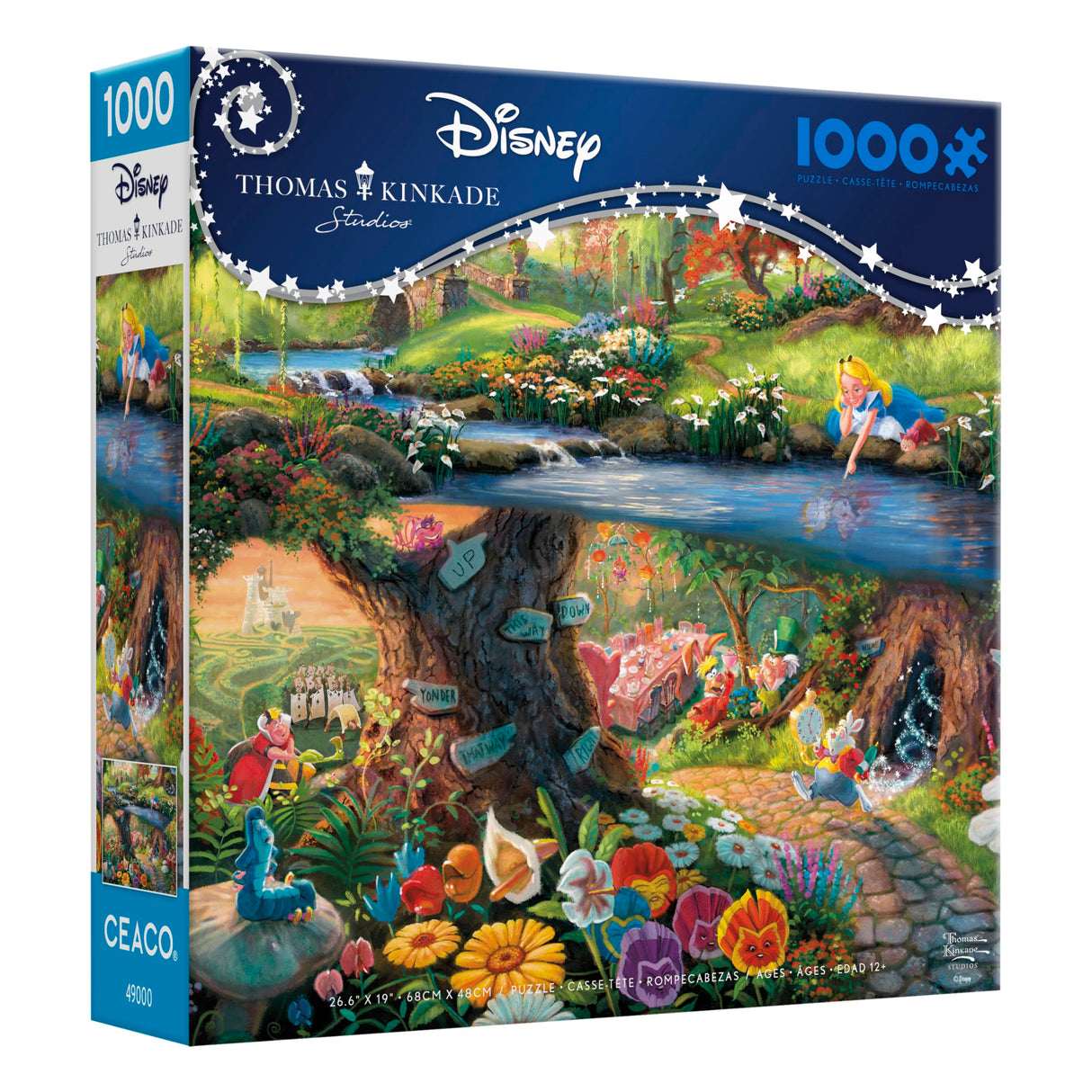 Ceaco - Disney - Thomas Kinkade - Alice in Wonderland - 1000 Piece Jigsaw Puzzle Ceaco