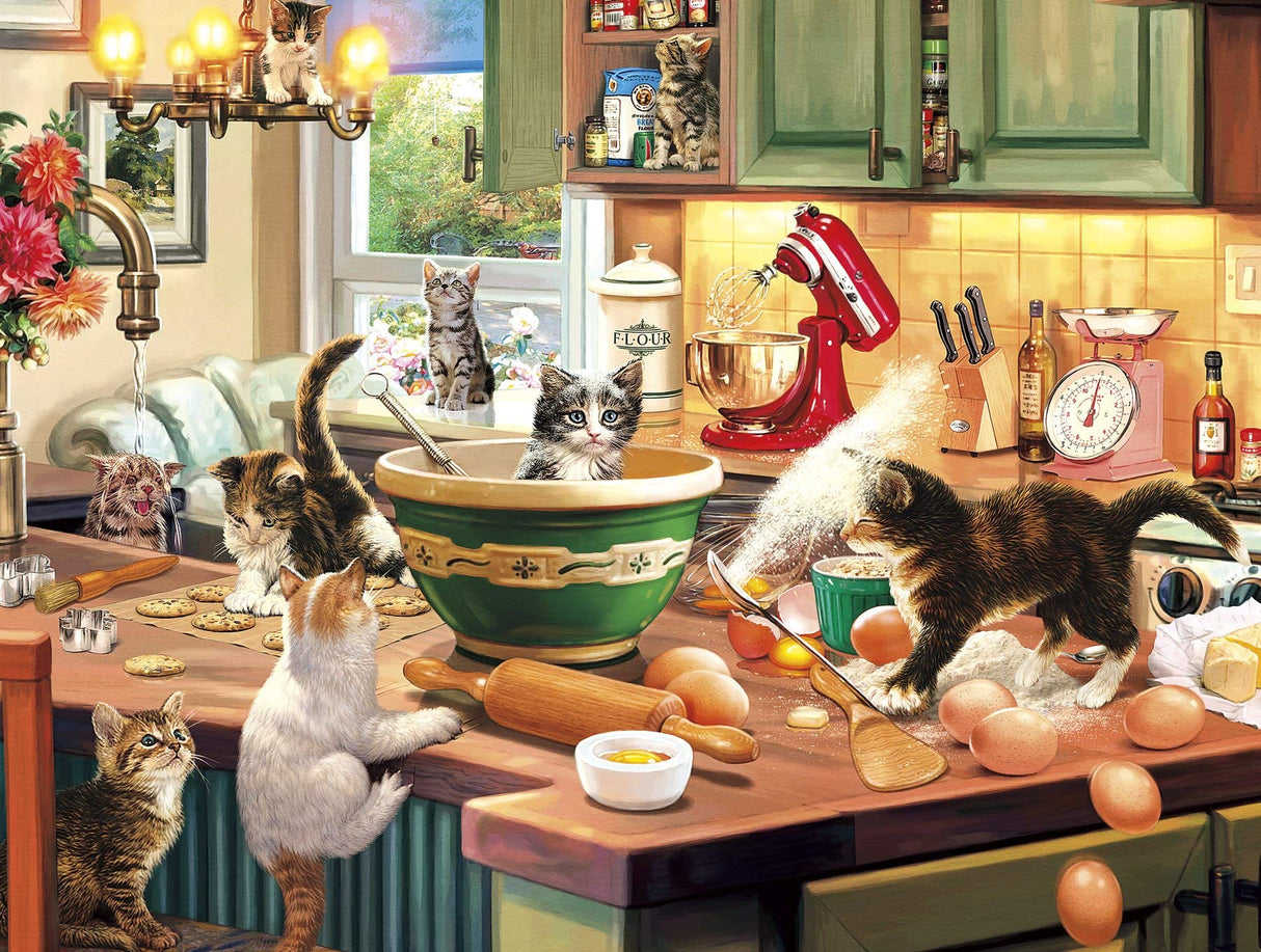 Buffalo Games - Steve Read - Kitten Kitchen Capers - 750 Piece Jigsaw Puzzle For Adults - Challenging Puzzle Perfect for Game Nights - Finished Puzzle Size is 24.00 x 18.00 Buffalo Games