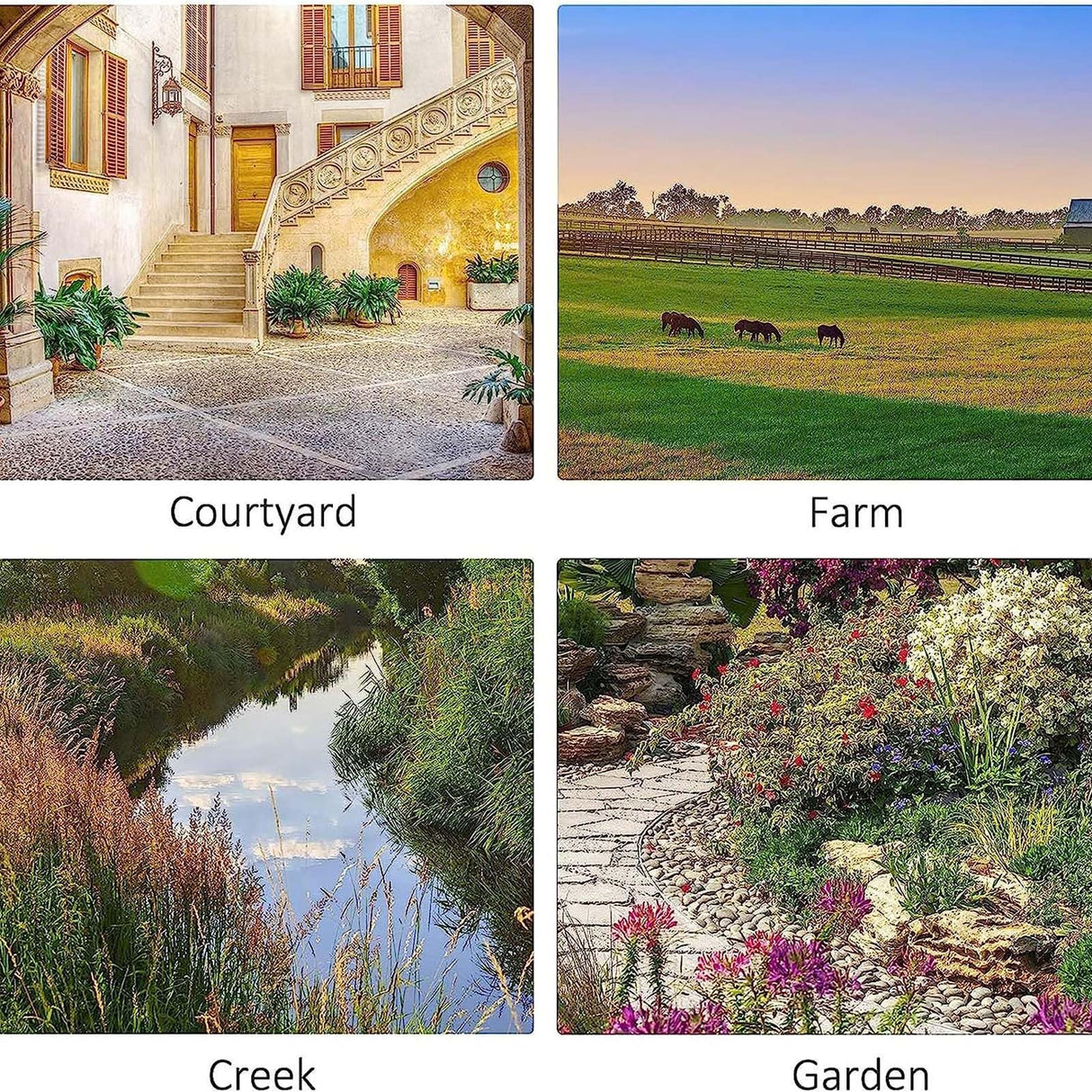 5 FT Wooden Garden Bridge, Classic Wood Arc Footbridge w/Safety Rails & 400 lbs Capacity, Decorative Pond Bridge for Outdoor Garden Yard Back Yard Creek Farm WoodArtSupply