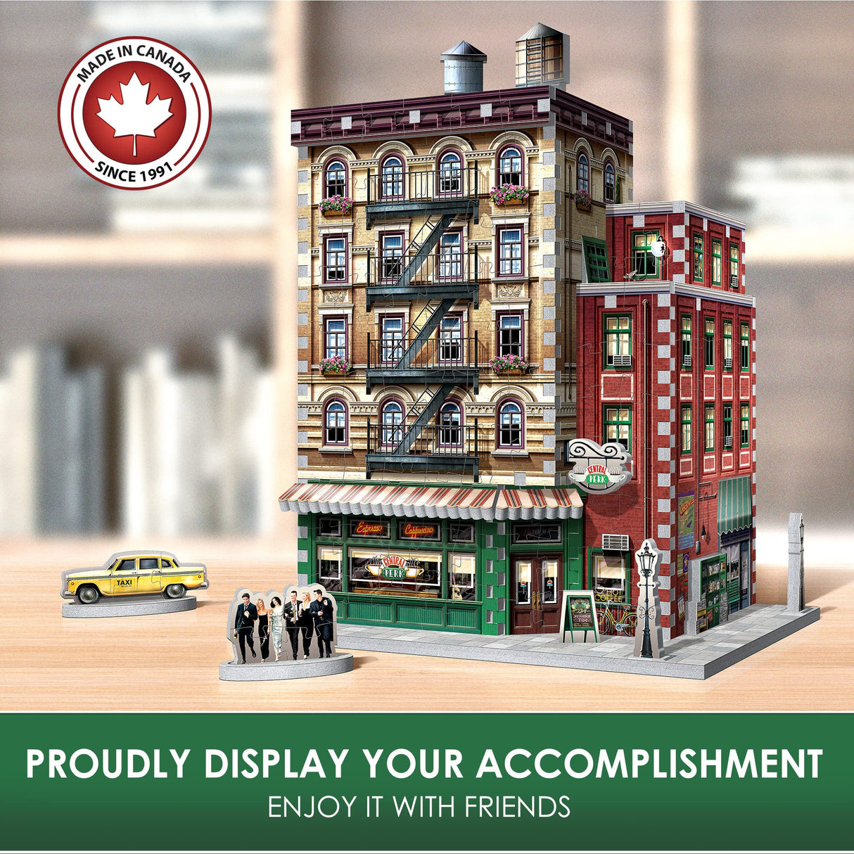 Wrebbit3D Friends Central Perk 3D Puzzle for Teens and Adults | 440 Real Jigsaw Puzzle Pieces | Not Just an Ordinary Model Kit for Adults for All Fans of The Friends TV Series Wrebbit3D