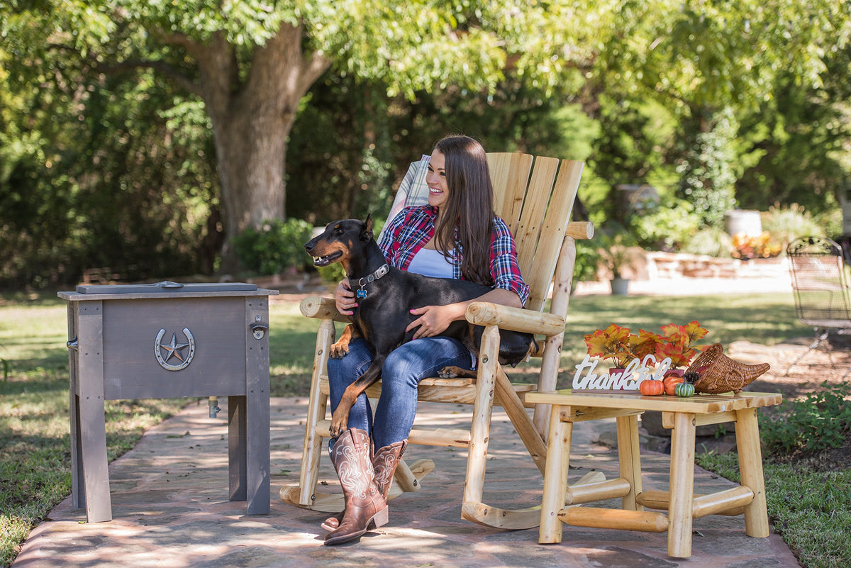 Leigh Country Rocker Chair Single Aspen Log TX 95100 Leigh Country