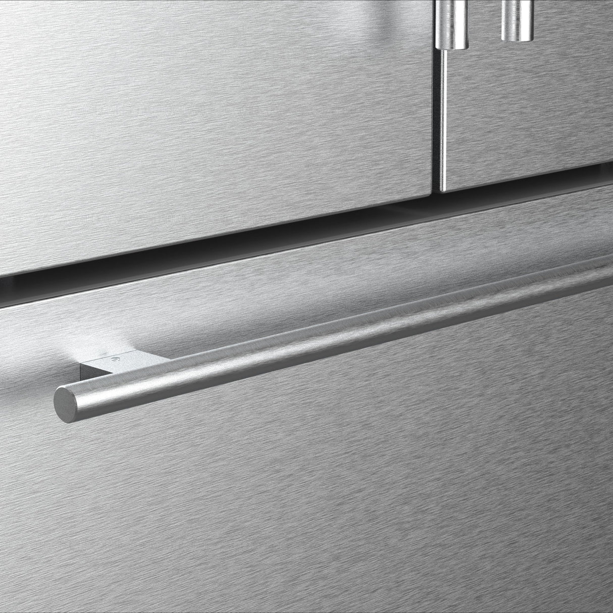 DUURA Elite DE210FDBMDSS Refrigerator Built in with French Doors Adjustable Glass Shelves Dual Drawer Bottom Freezer with Ice Maker, LED Interior Light and Stainless Steel Exterior, 36-Inch, Metallic DUURA Elite