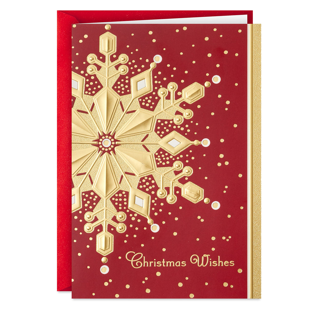 Hallmark Boxed Holiday Cards, Red and Gold Snowflake (40 Cards with Envelopes) Hallmark
