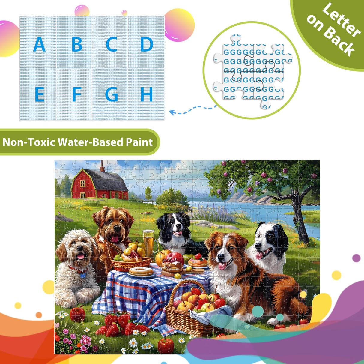 500 Pieces Puzzles for Adults–Dogs Jigsaw Puzzle for Adults Children Elderly–Recycled Paper Puzzle 500 Pieces–Challenging Family Activity Game Gift for Family Friends Men Women Seniors (21x15in) Jeacirio