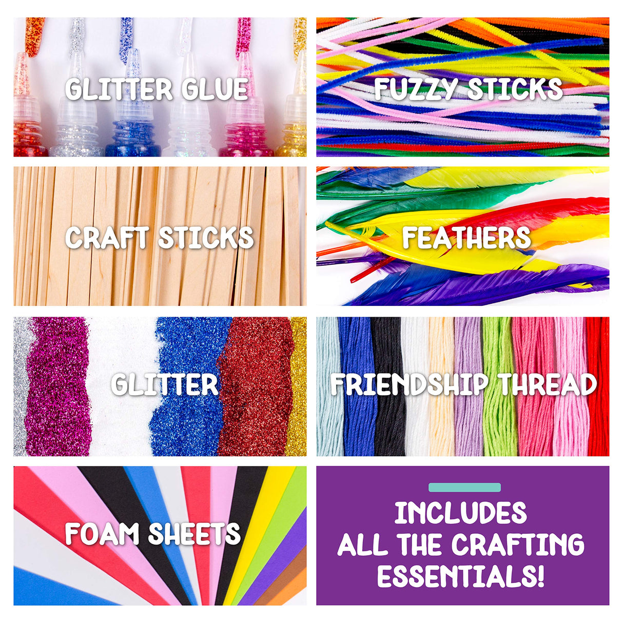 Made By Me Ultimate Craft Box, Art & Craft Activities 1000 Piece Set, Storage Case, Great for Preschool Arts & Crafts, Adult & Group Projects, Craft Box for Kids Girls & Boys Made By Me