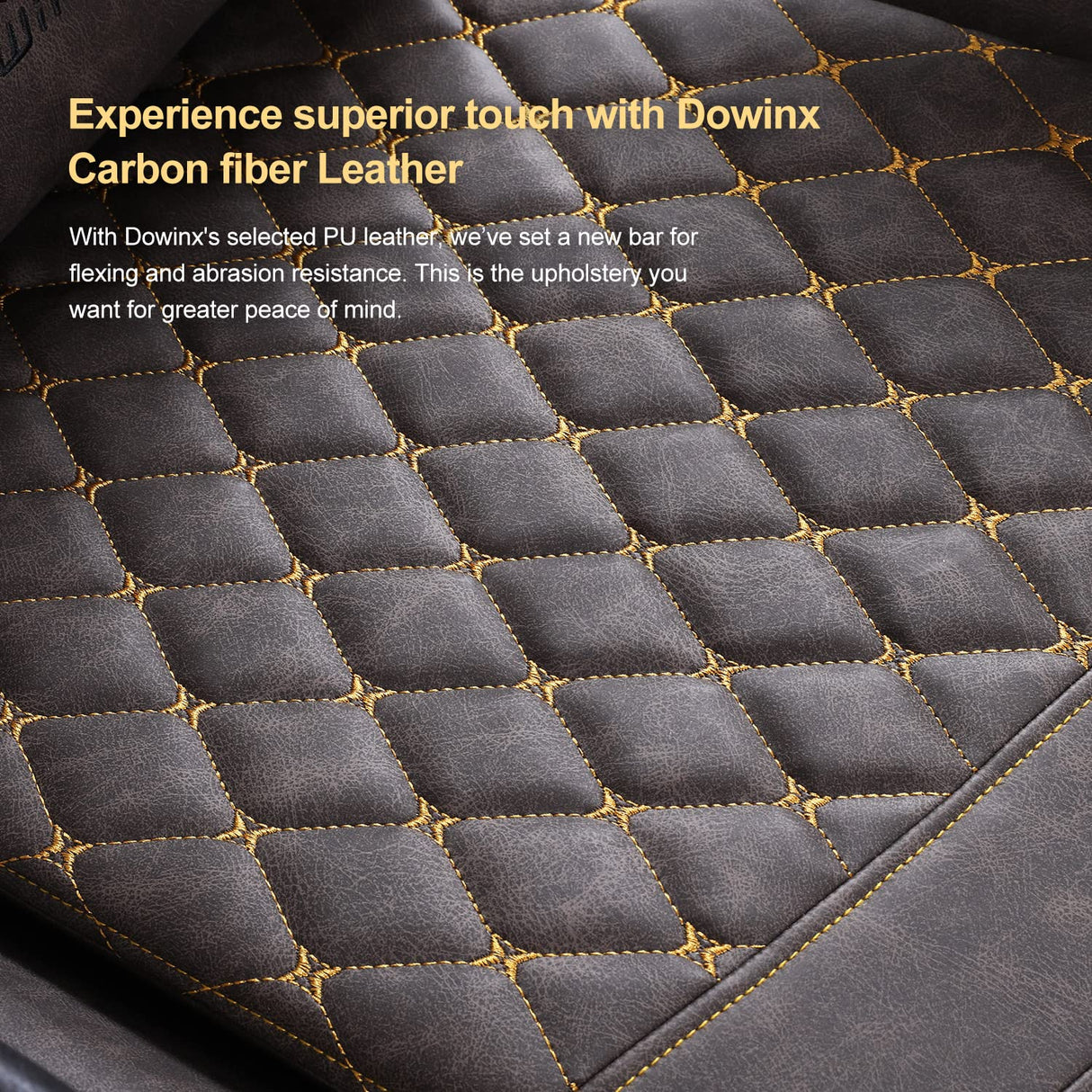 Dowinx Gaming Chair Ergonomic Racing Style Recliner with Massage Lumbar Support,4D armrest Gamer Chair for Computer PU Leather with Retractable Footrest (Brown) Dowinx