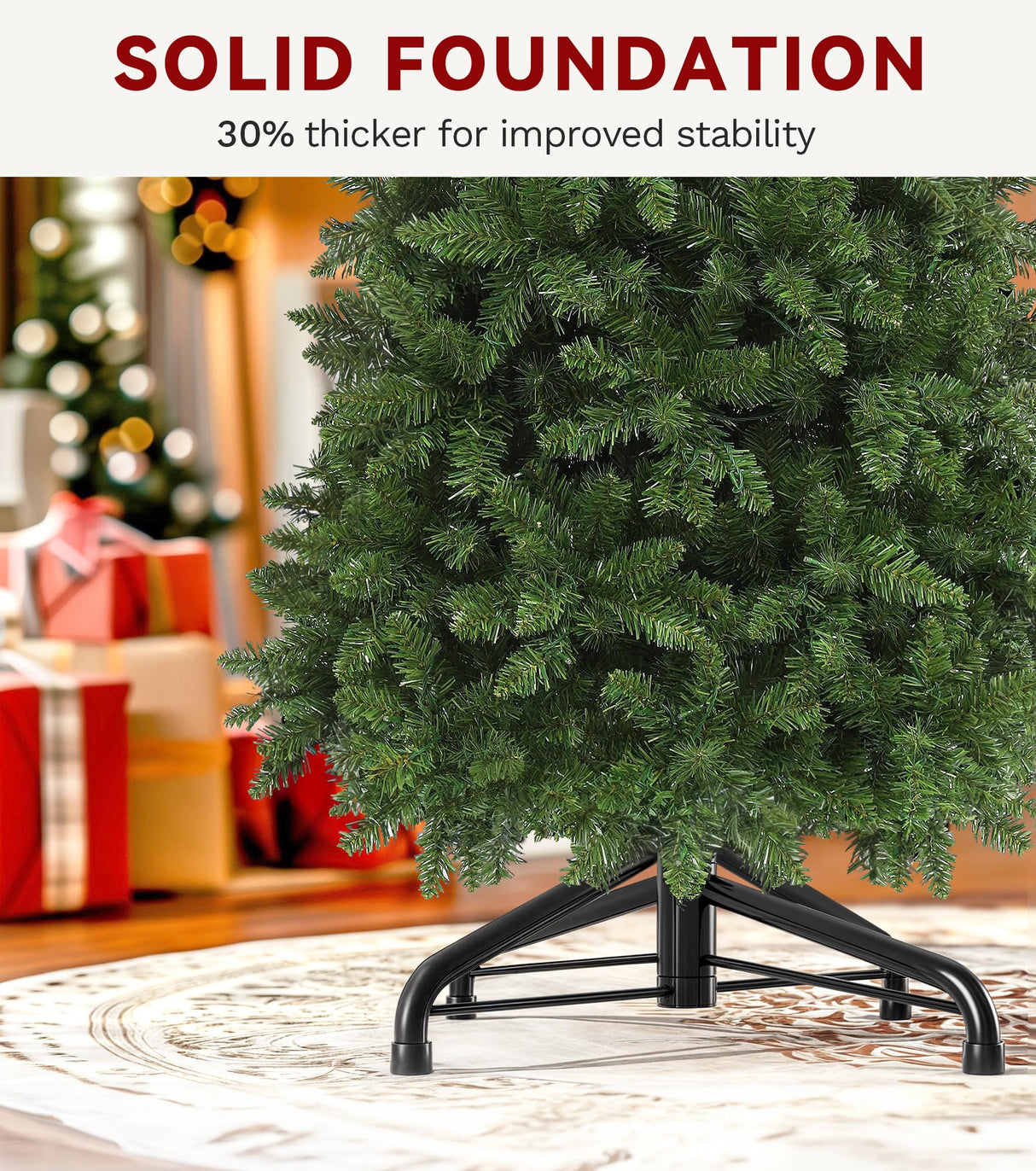 DWVO 7.5 FT Pre-Lit Slim Pencil Fraser Fir Artificial Christmas Tree with 350 Lights and 1000 Branch Tips, Green DWVO