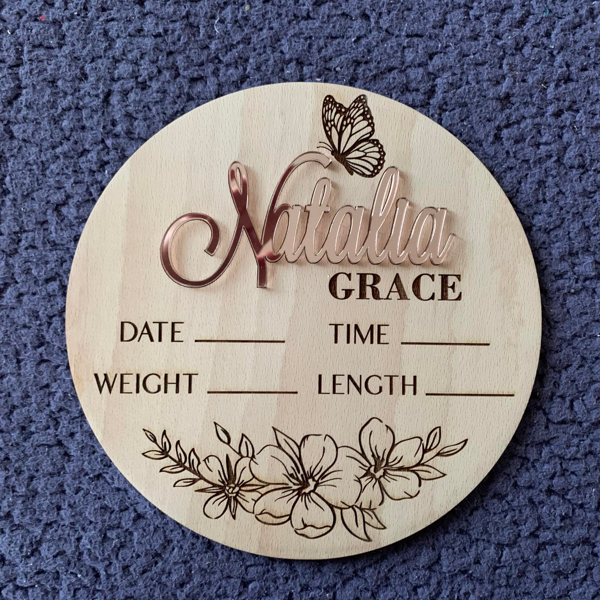 Personalized Baby Announcement Sign, Birth Announcement Sign, Custom Baby Name, Baby Birth Stats, Wood Sign for Name Reveal, Baby Sign for Hospital, FranJohnsonHouse