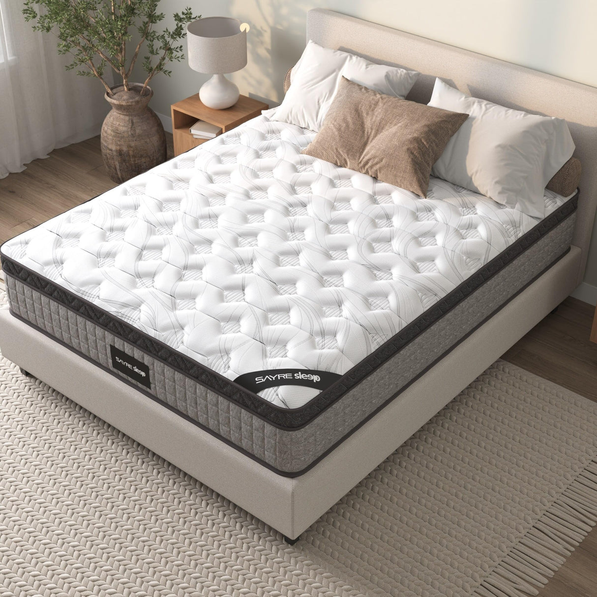 10'' King Mattress, King Size Mattress in a Box, Modern New Diamond Innerspring Hybrid and Cooling Gel Memory Foam Mattresses, Pressure Relief & Motion Isolation, RV Medium Firm Mattress (King 10'') anwickjeff