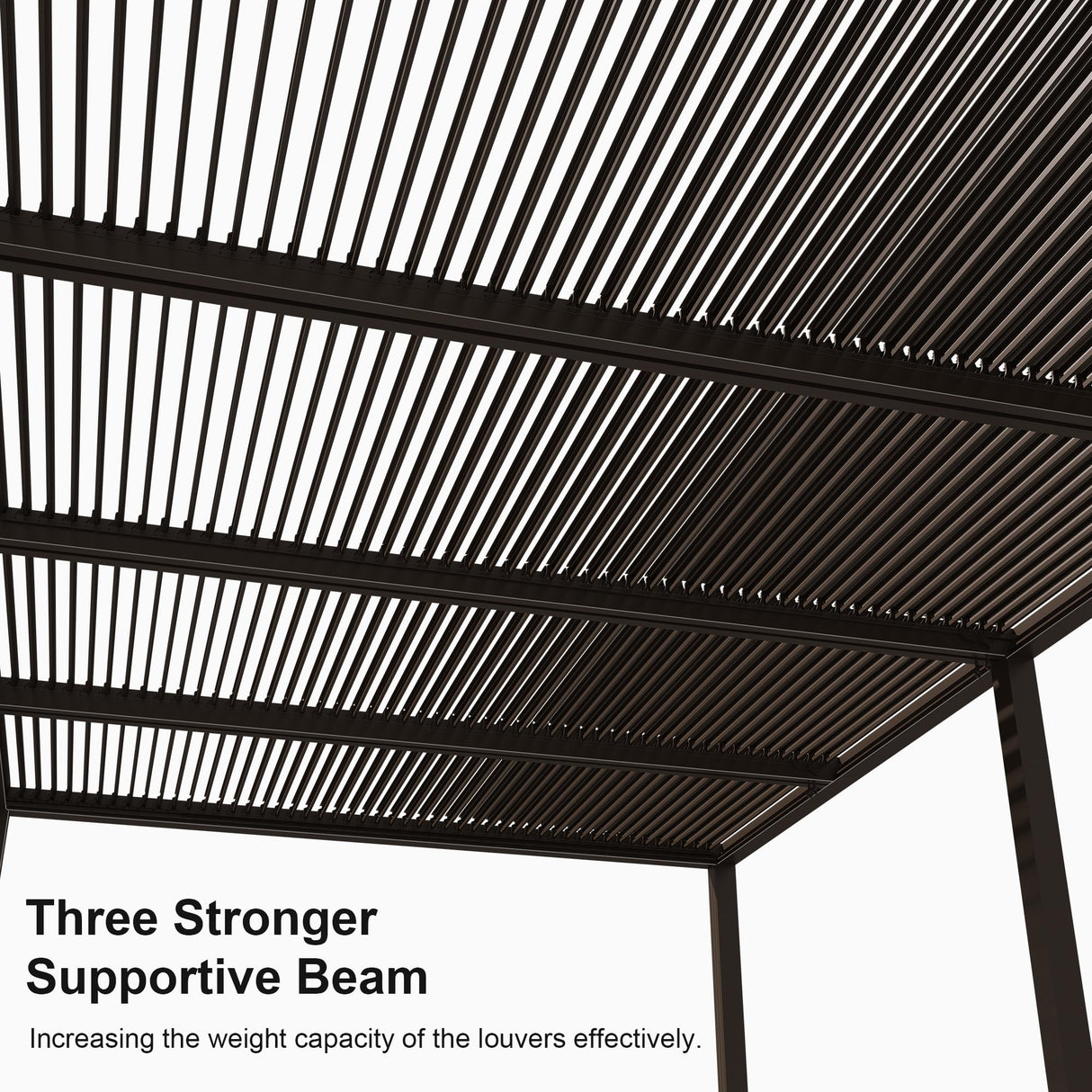 PURPLE LEAF Outdoor 12' × 20' Louvered Pergola with Long Side Beam Roller Blinds and Patio Adjustable Aluminum Canopy Retractable Metal Roof for Deck Outside Backyard Hardtop Gazebo Sun Shade PURPLE LEAF