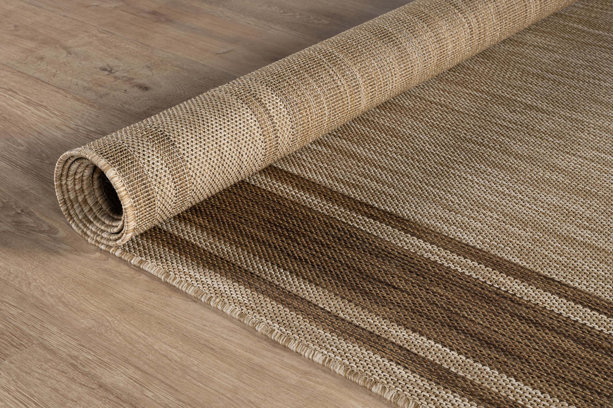 Beverly Rug Outdoor Rug 8x10 Modern Bordered Area Rugs for Indoor and Outdoor Patio Deck Porch Garden Waterproof Weather Sun Resistant Washable Outside Carpet (8 x 10 Jute) Beverly Rug