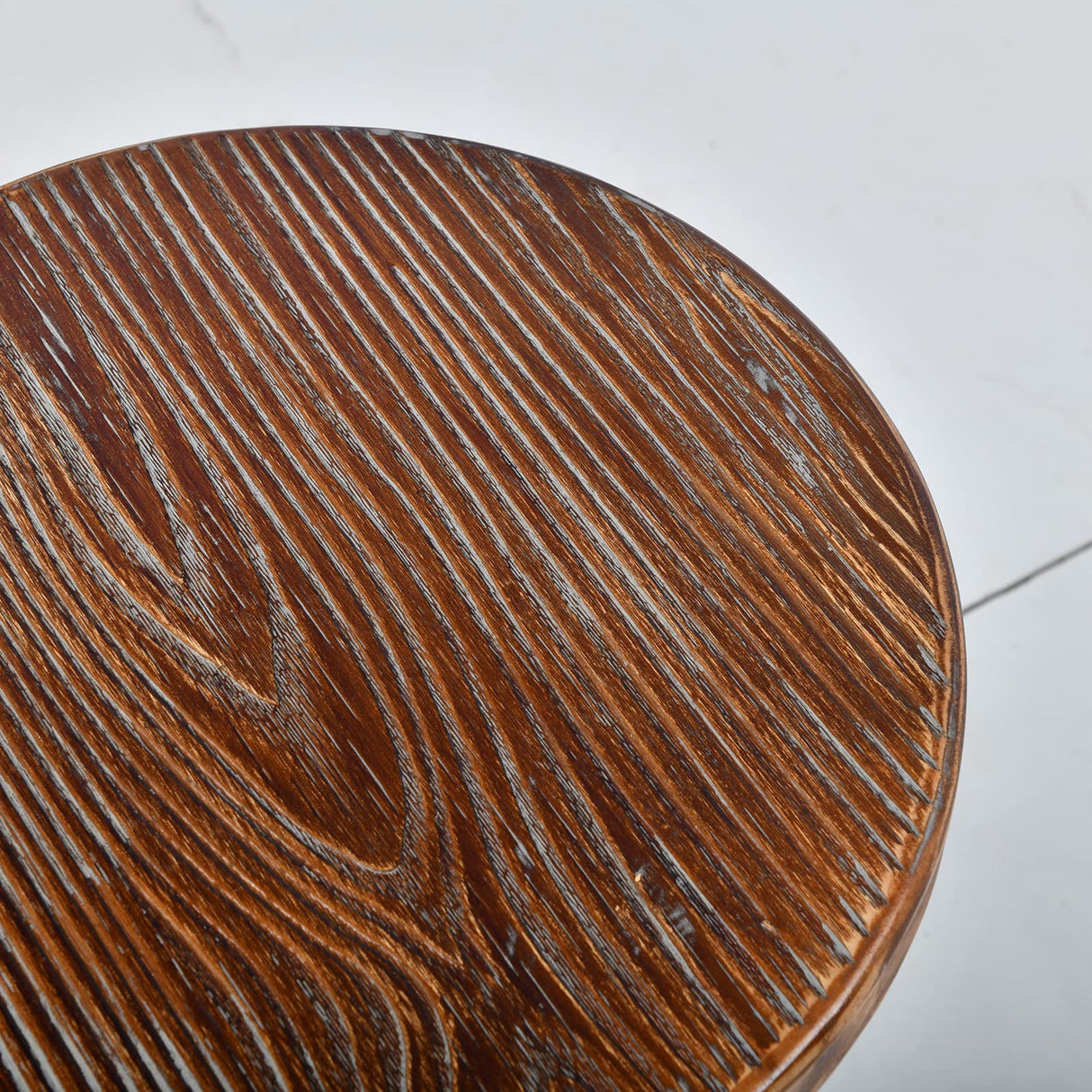 Topower 3 Piece Pub Table and Stool Set Round Bar Table Adjustable Height Coffee Table Farmhouse Counter Height Bar Stools with Backrest Silver 1 Table + 2 Stools Topower