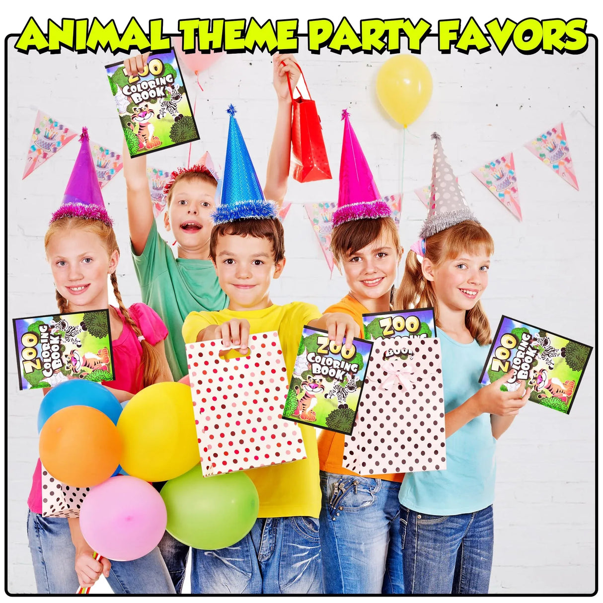 18Pcs Zoo Animal Coloring Books Bulk for Kids - 9"x11" Animal Party Favors with Jungle Safari Animals and Activity Sheets for Goodie Bags, Classrooms and Themed Birthday Supplies (Pack of 18) Bedwina
