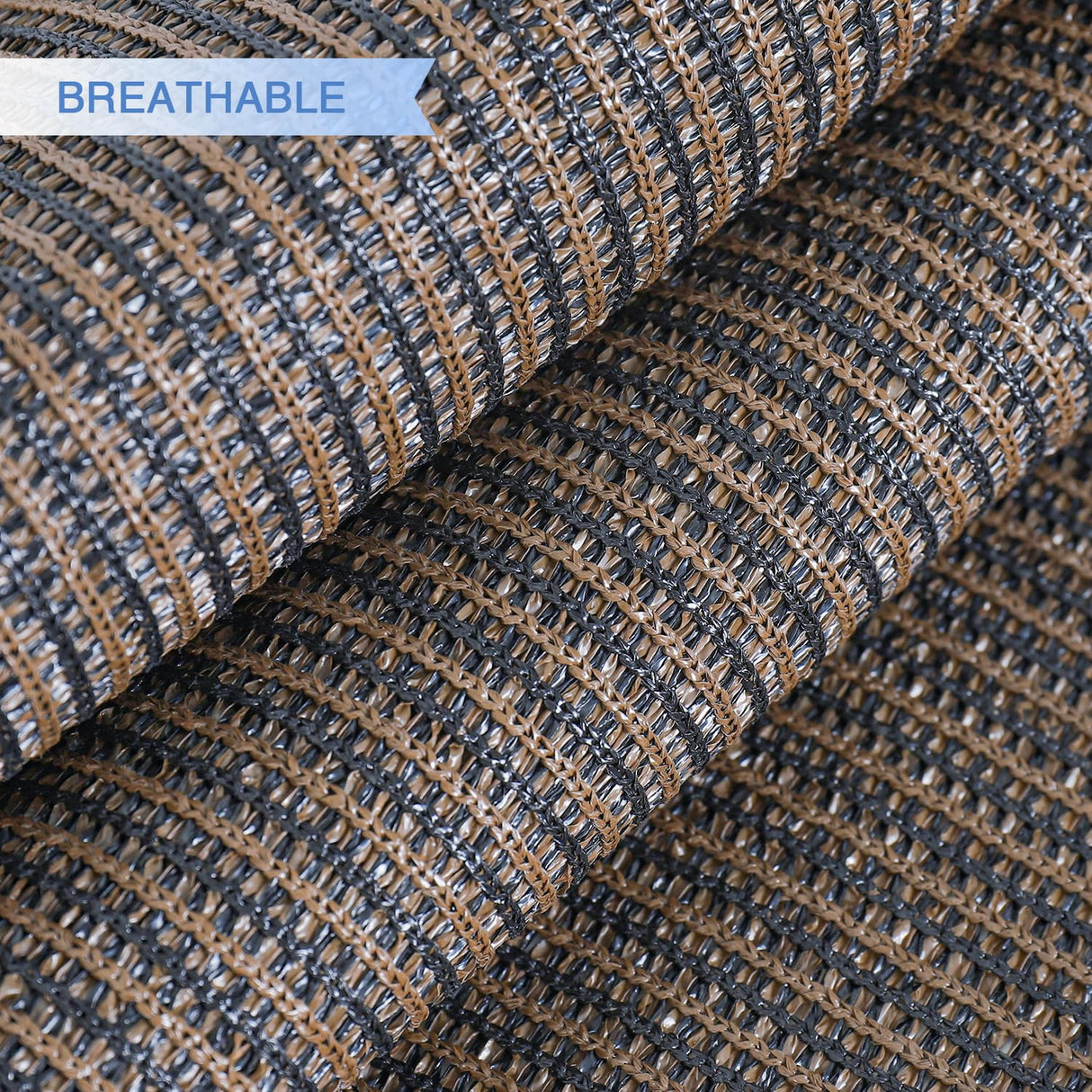 E&K Sunrise 10' x 15' Sun Shade Sail Rectangle Canopy Shade Cover UV Block for Patio Backyard Garden Outdoor (Brown) E&K