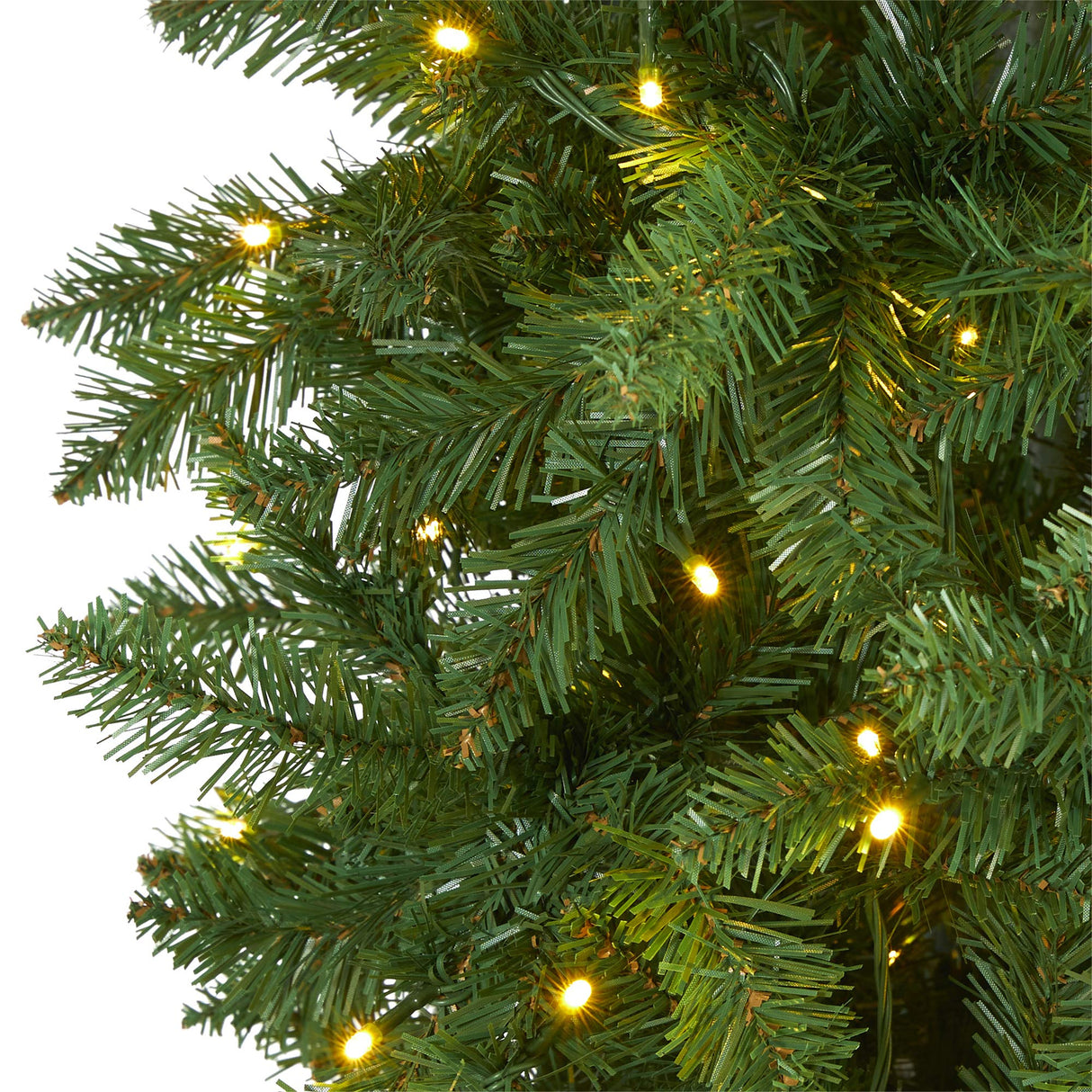 Nearly Natural 8ft. Slim Green Mountain Pine Artificial Christmas Tree with 400 Clear LED Lights Nearly Natural
