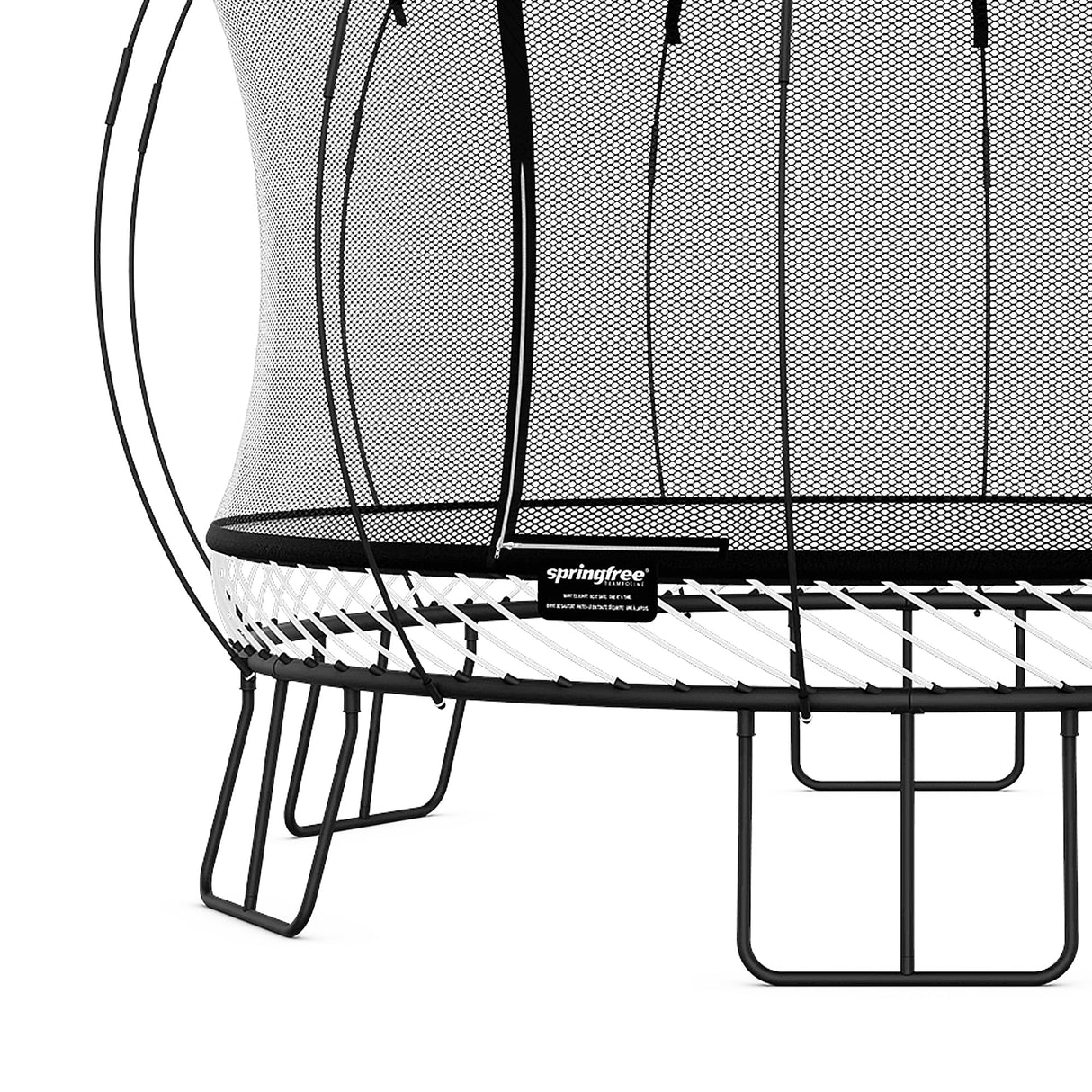 Springfree Oval Outdoor Backyard Trampoline w/Safety Flexi Net Enclosure & Soft Edge Mat - Springless Recreational and Fitness Trampolines for Kids, Adult and Family Jumping Springfree