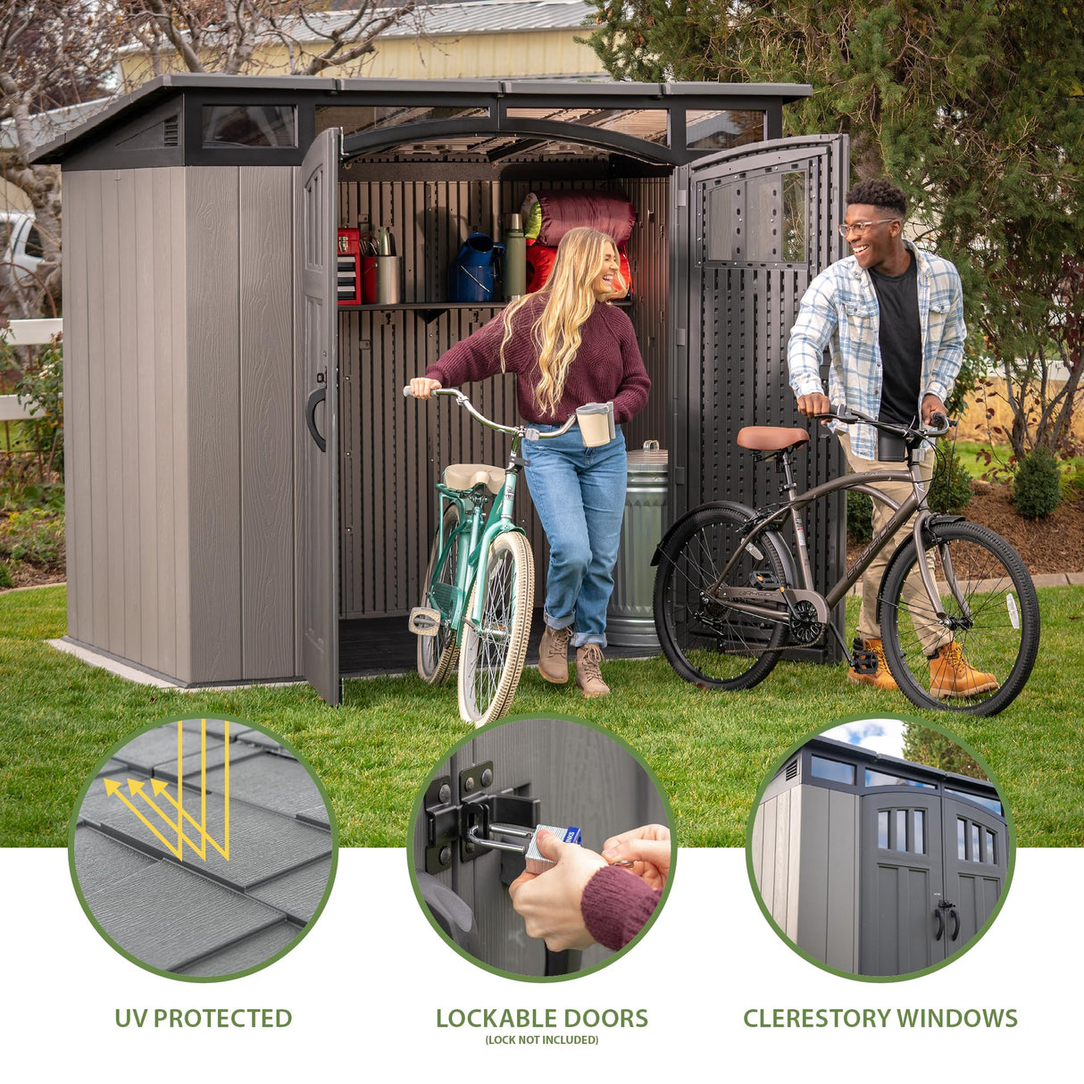 Lifetime 8 x 5 Ft. Modern Outdoor Storage Shed Lifetime