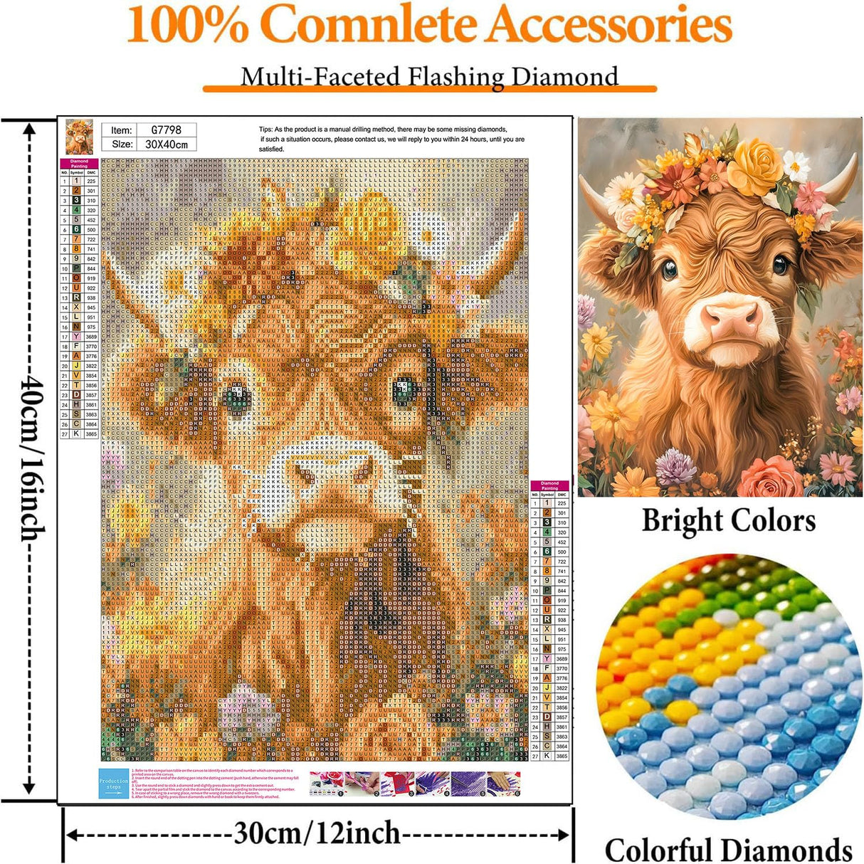 12 Pack Animals Diamond Art Kits for Adults, DIY 5D Diamond Painting Sets with Tools, Relaxing Gem Painting Craft Projects for Beginners, Home Wall Decor, Gift Idea(12X16 Inch) Gemozaic